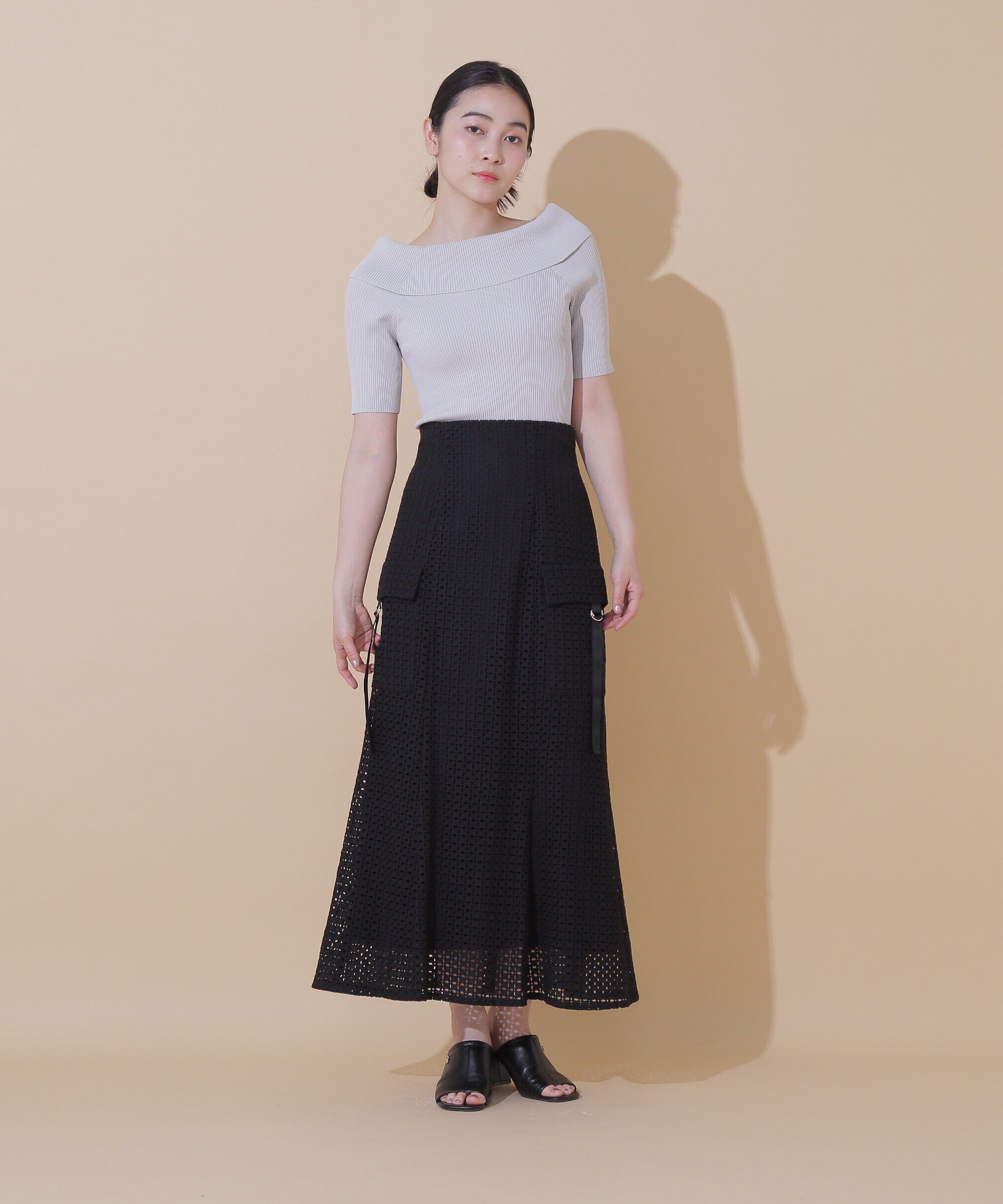  「コットンレースマーメイドスカート」|スカート|