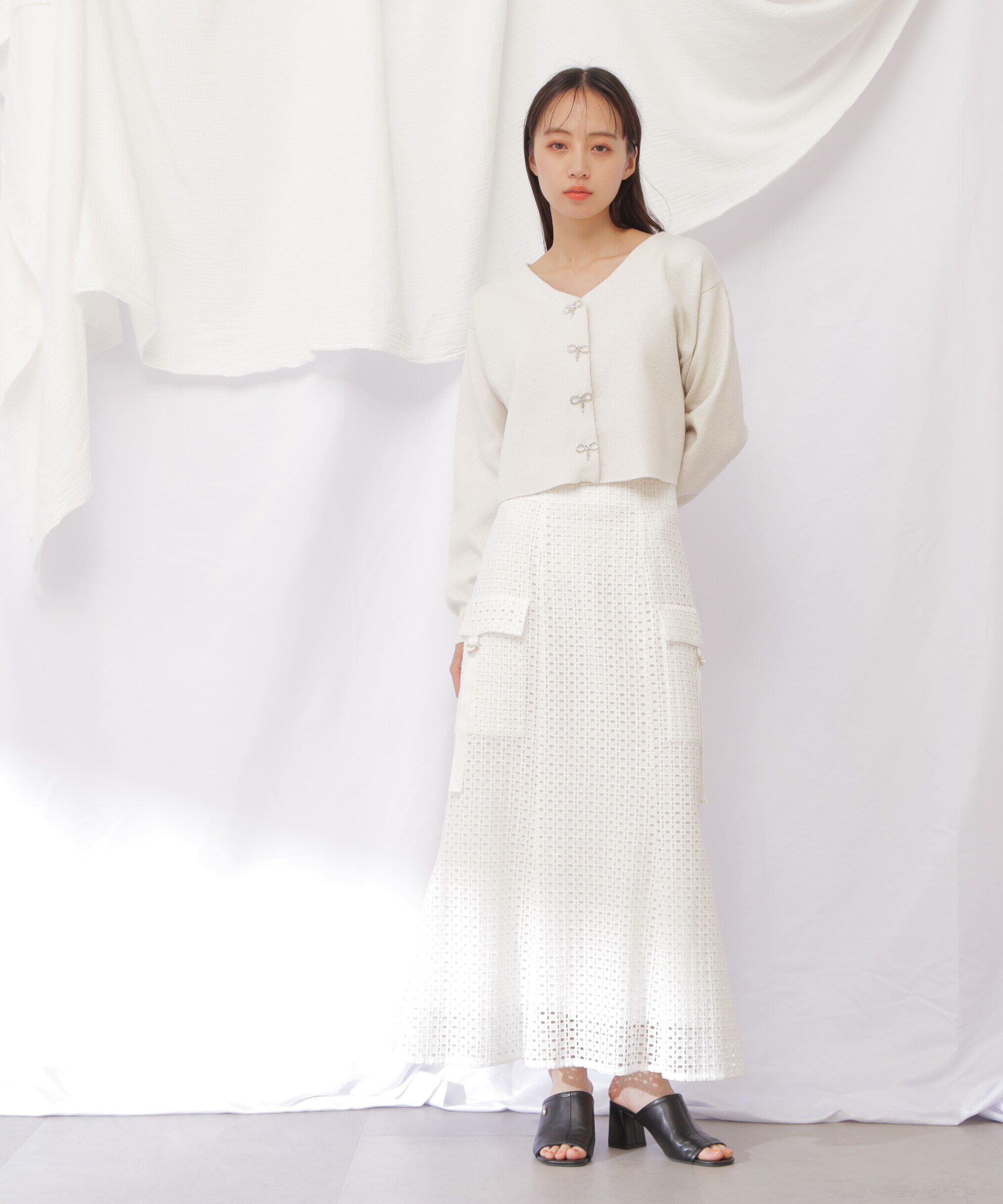  「コットンレースマーメイドスカート」|スカート|