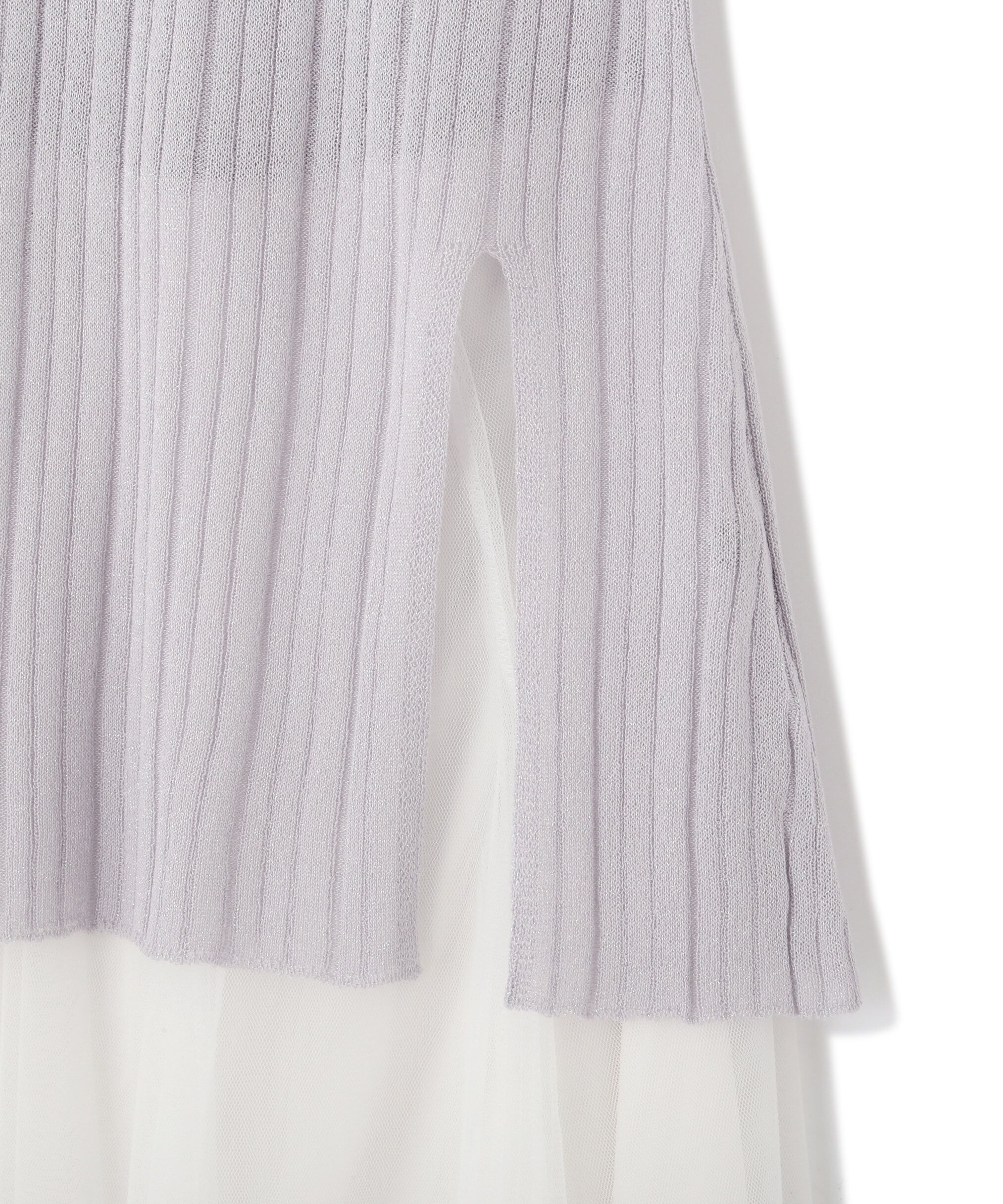  「ラメニットチュールスカートセット」|ワンピース|