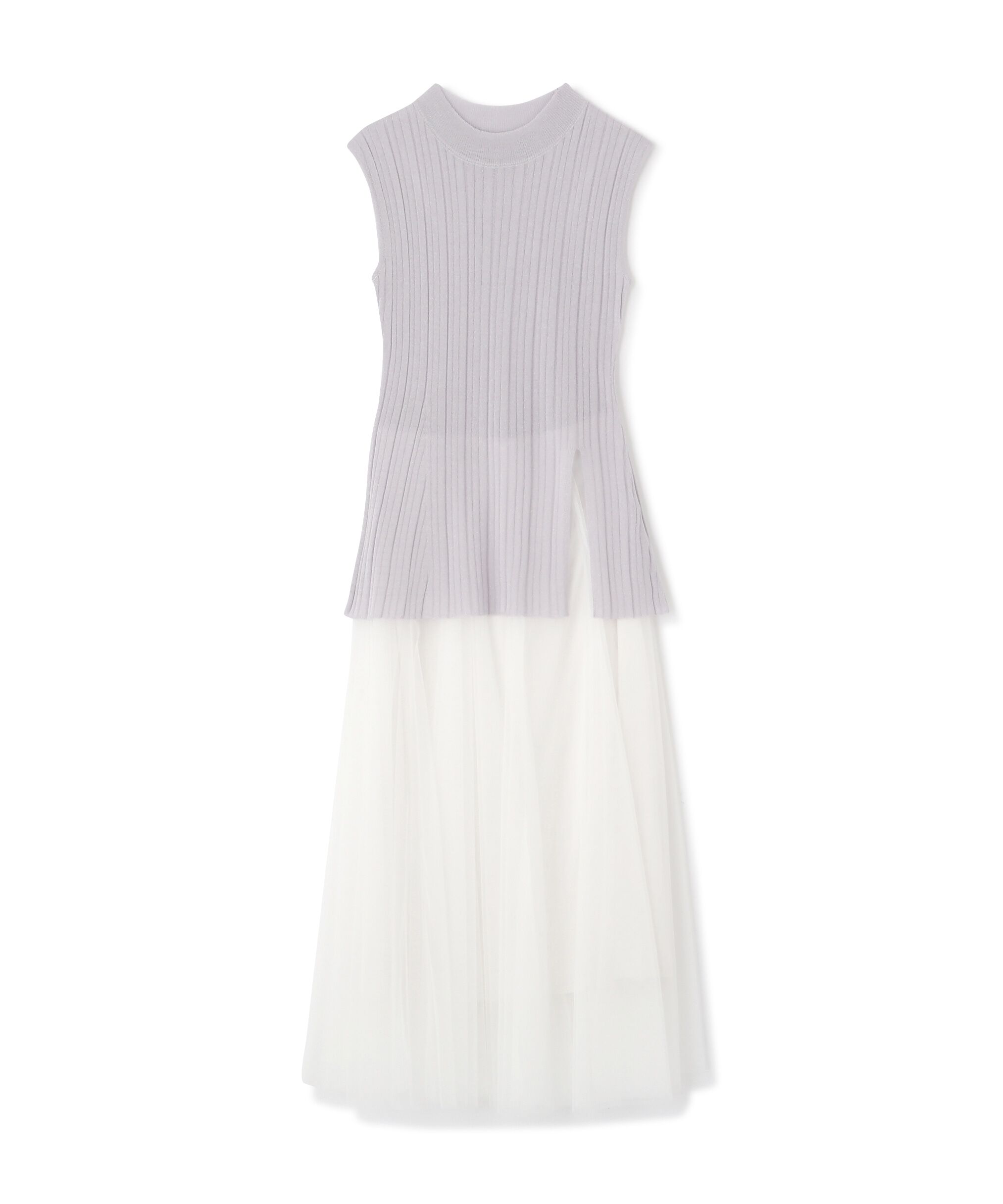  「ラメニットチュールスカートセット」|ワンピース|