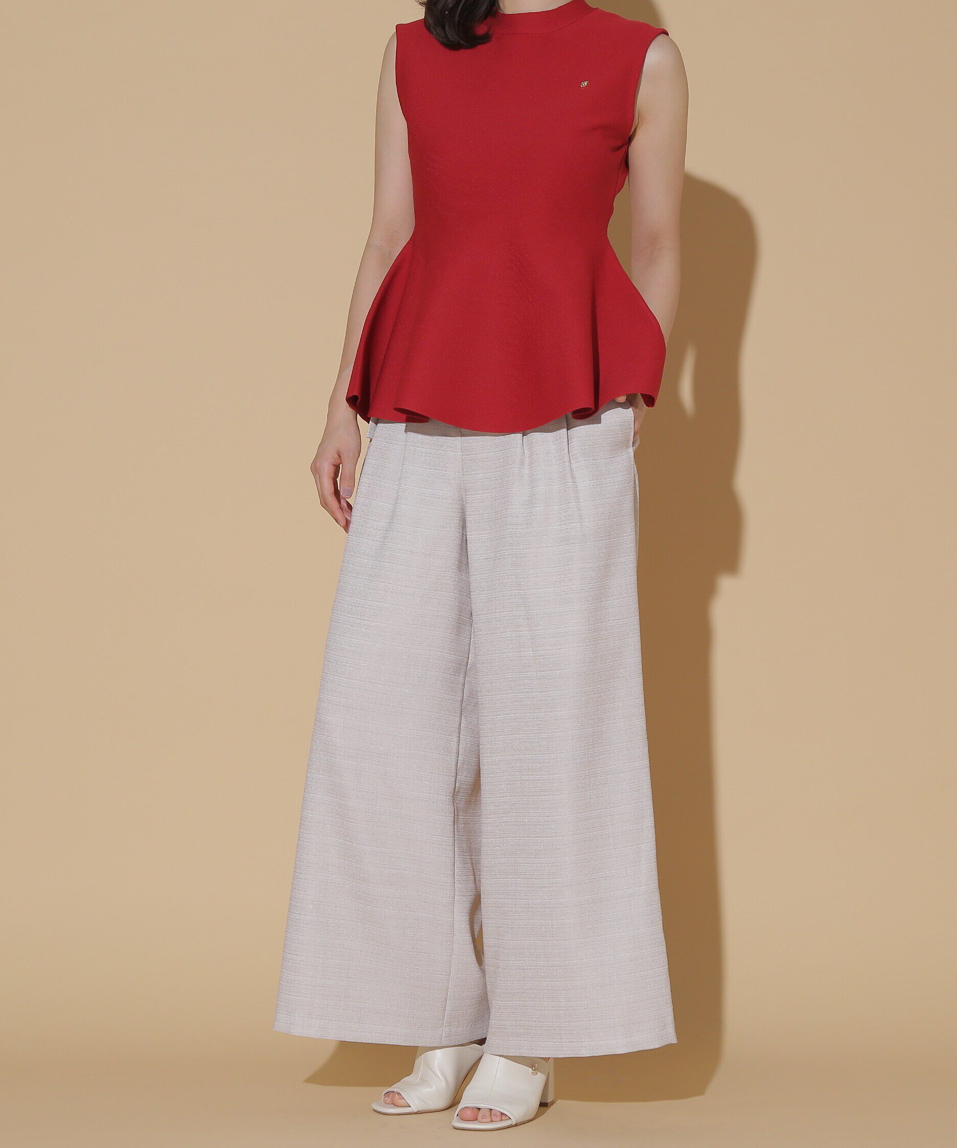  「2wayハイウエストワイドパンツ」|その他|エクリュ1