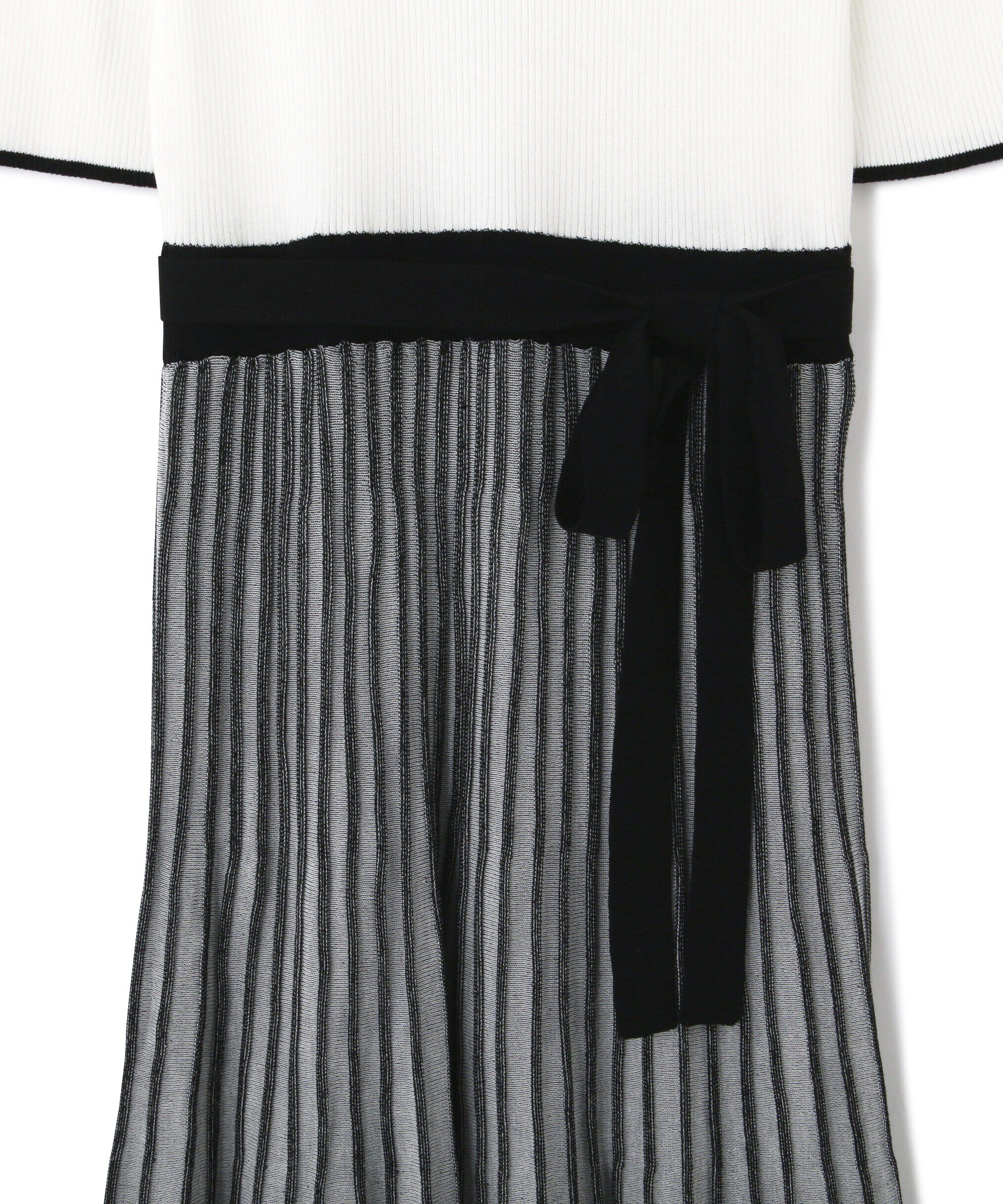  「ランダムプリーツニットワンピース」|ワンピース|