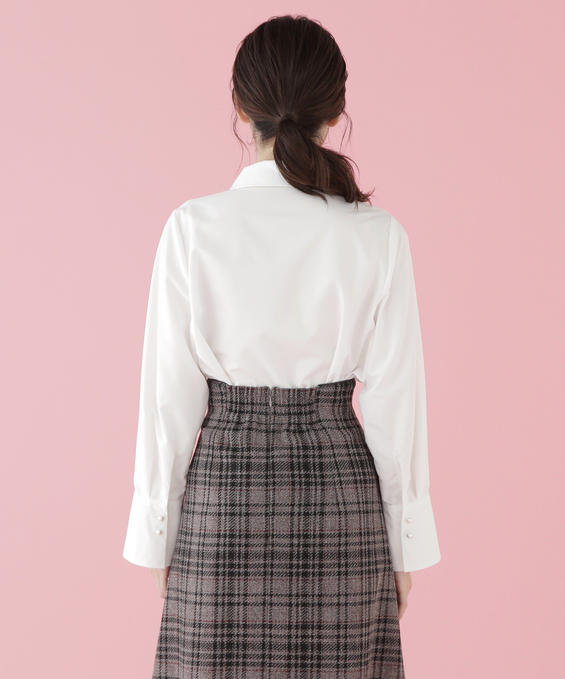  「配色ボウタイ付きブラウス」|シャツ・ブラウス|