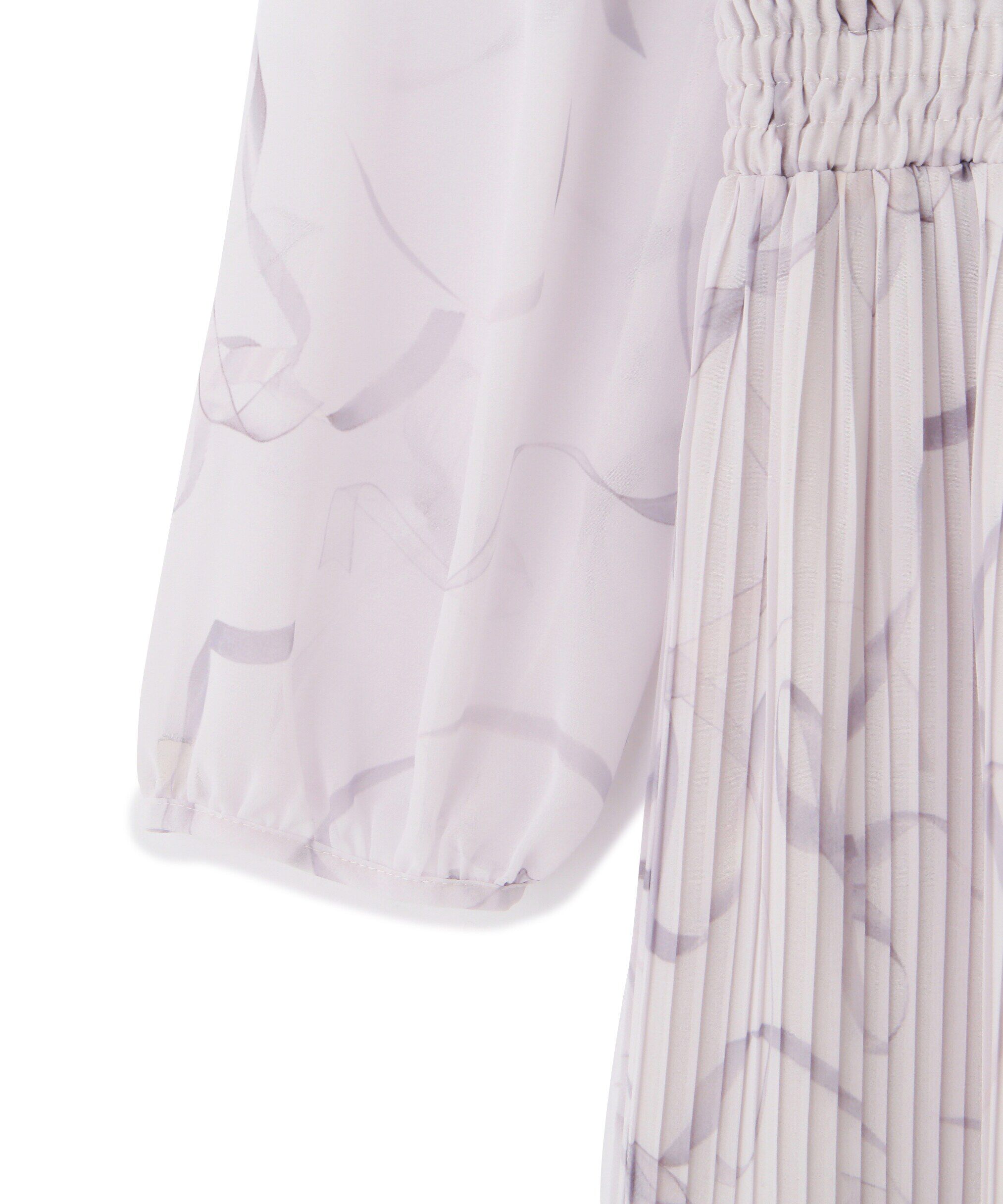  「◆＜リボンシリーズ＞リボンプリントプリーツワンピース」|ワンピース|