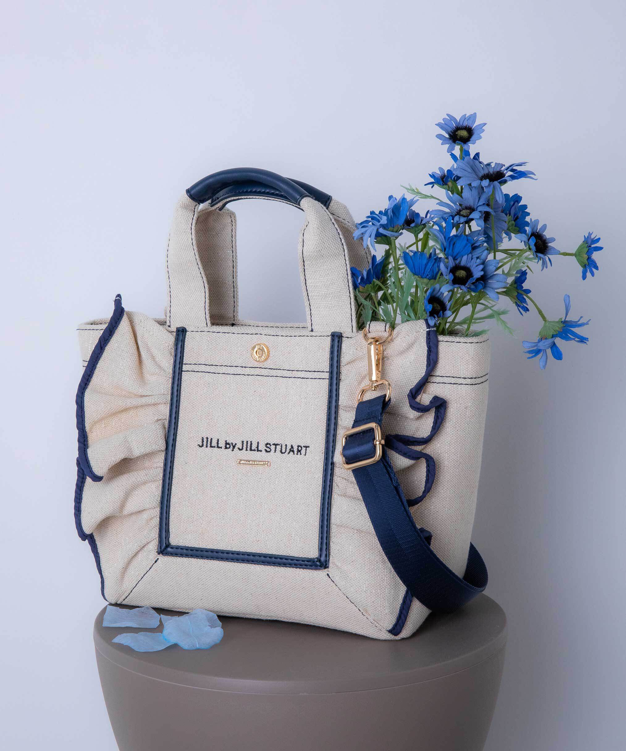  「フレームフリルトート小」|その他|フチネイビー3