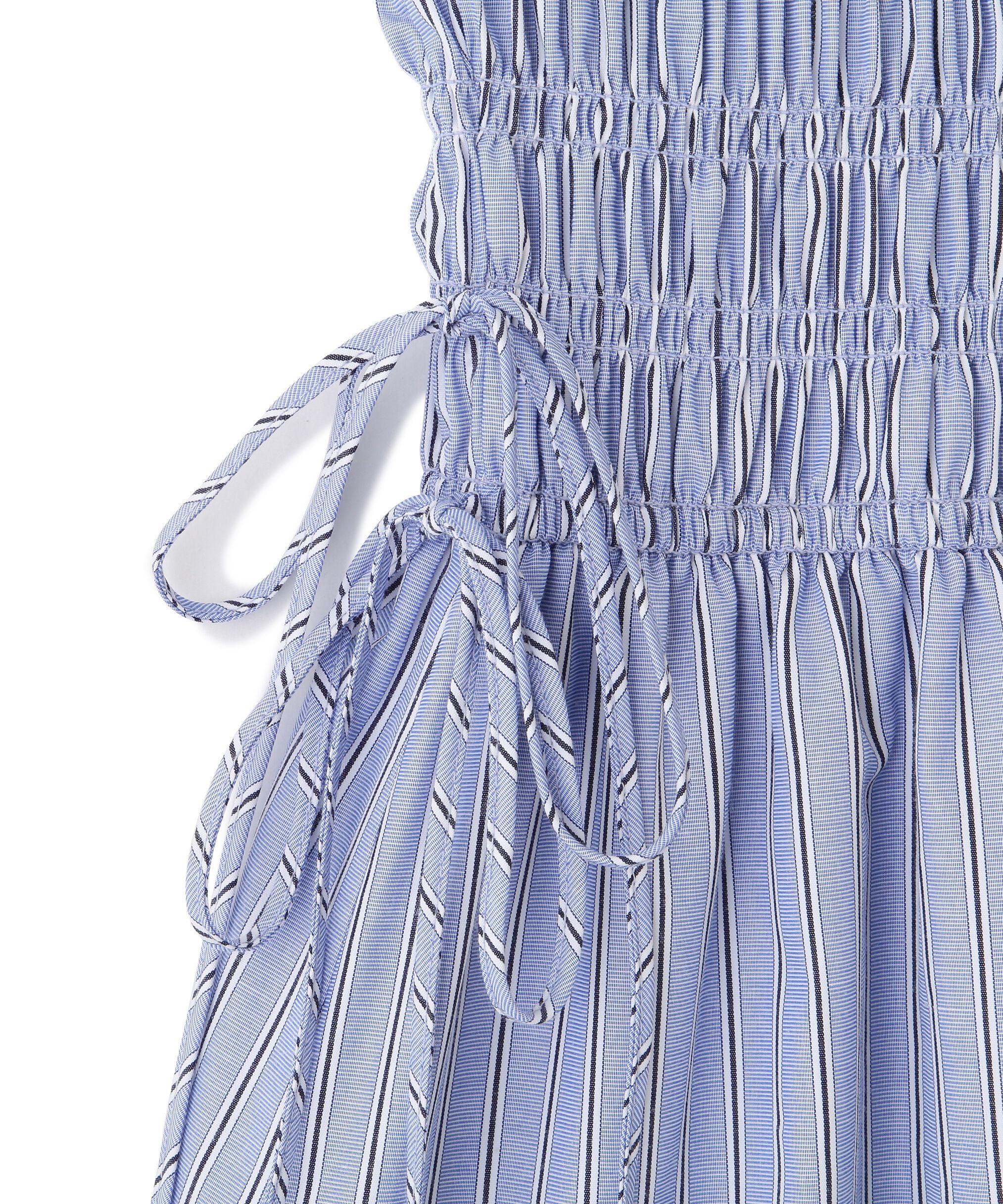  「ウエストシャーリングストライプシャツワンピース」|ワンピース|