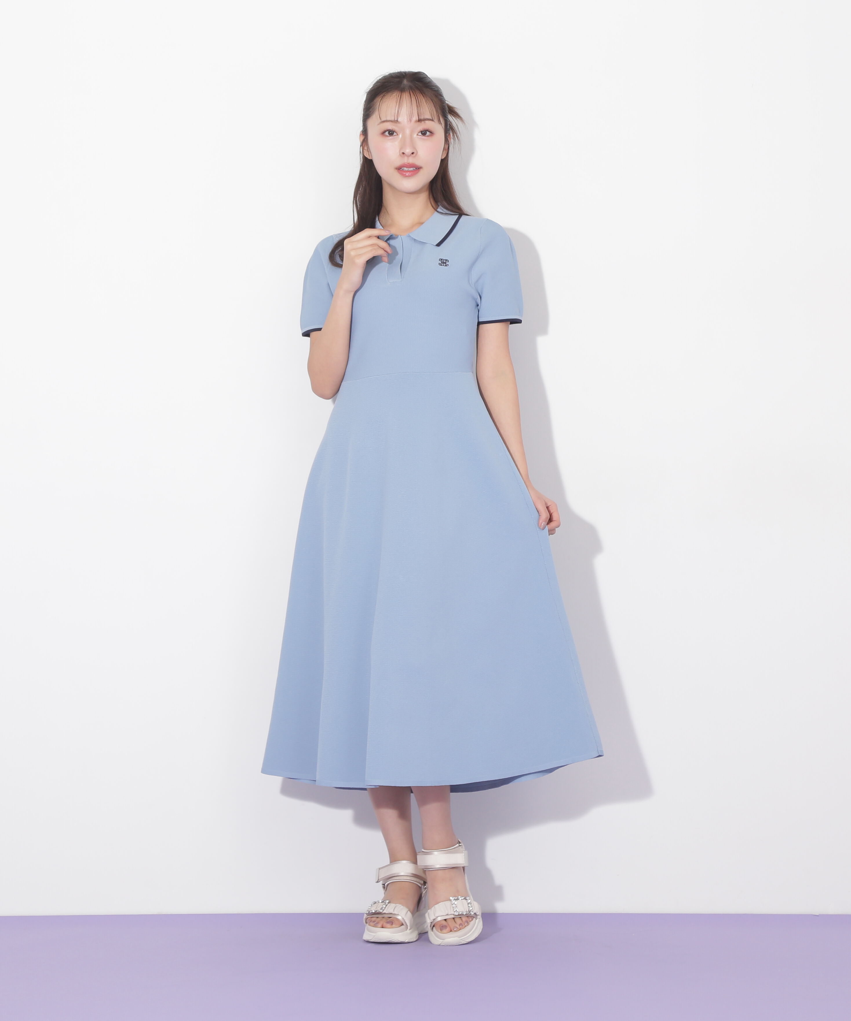  「半袖ポロシャツワンピース」|ワンピース|