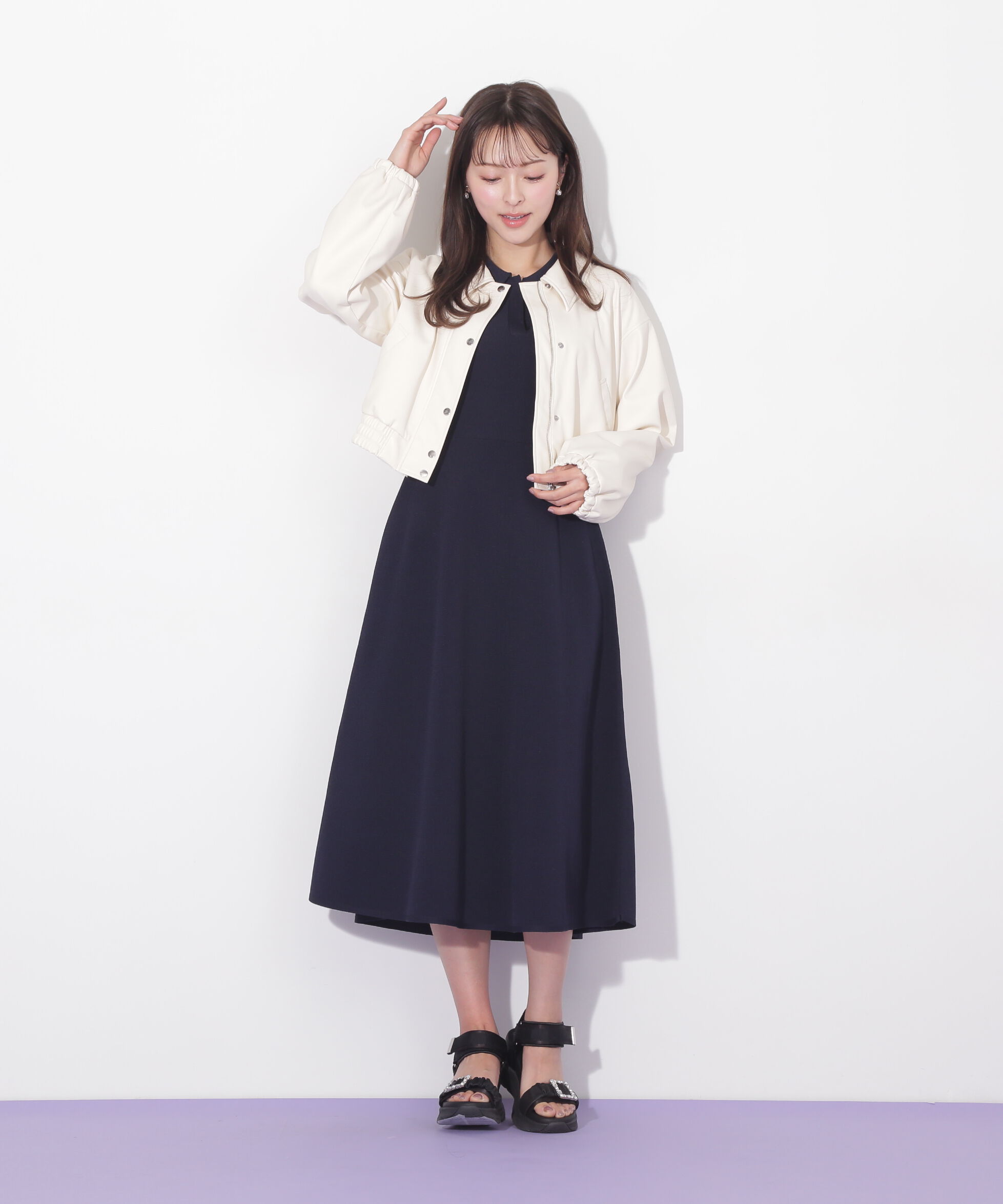  「半袖ポロシャツワンピース」|ワンピース|