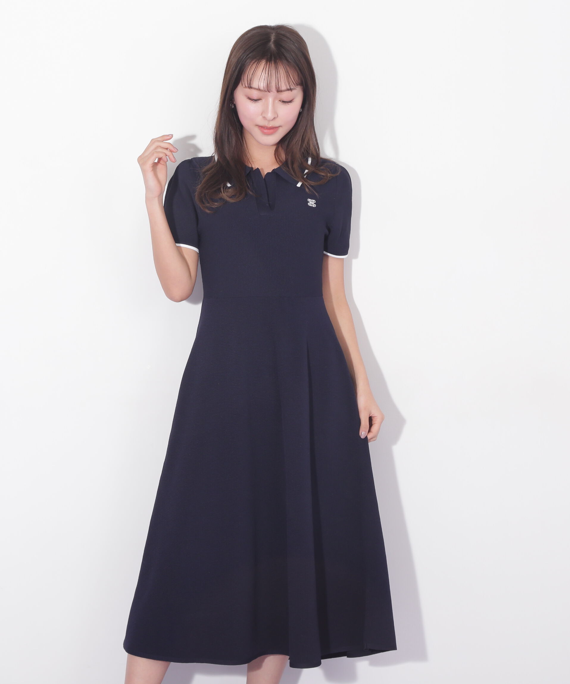  「半袖ポロシャツワンピース」|ワンピース|