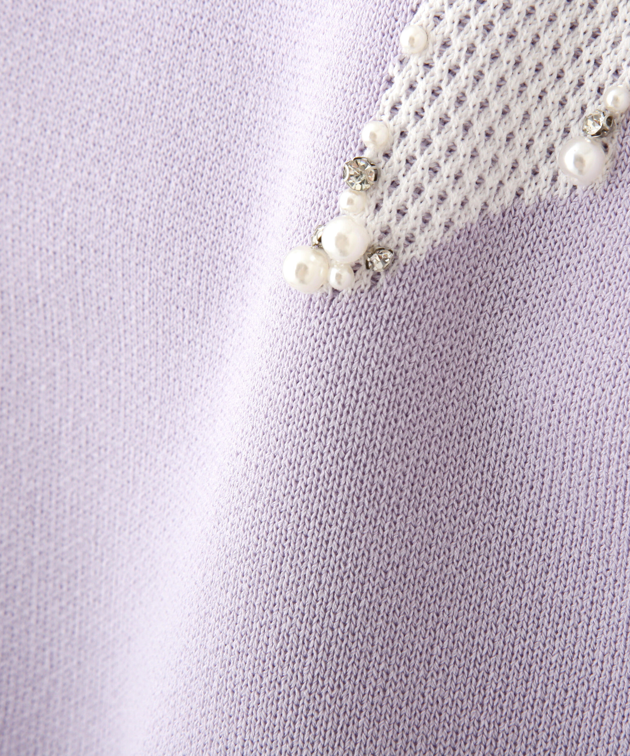  「リボンジャガードビジューニットトップス」|ニット・セーター|