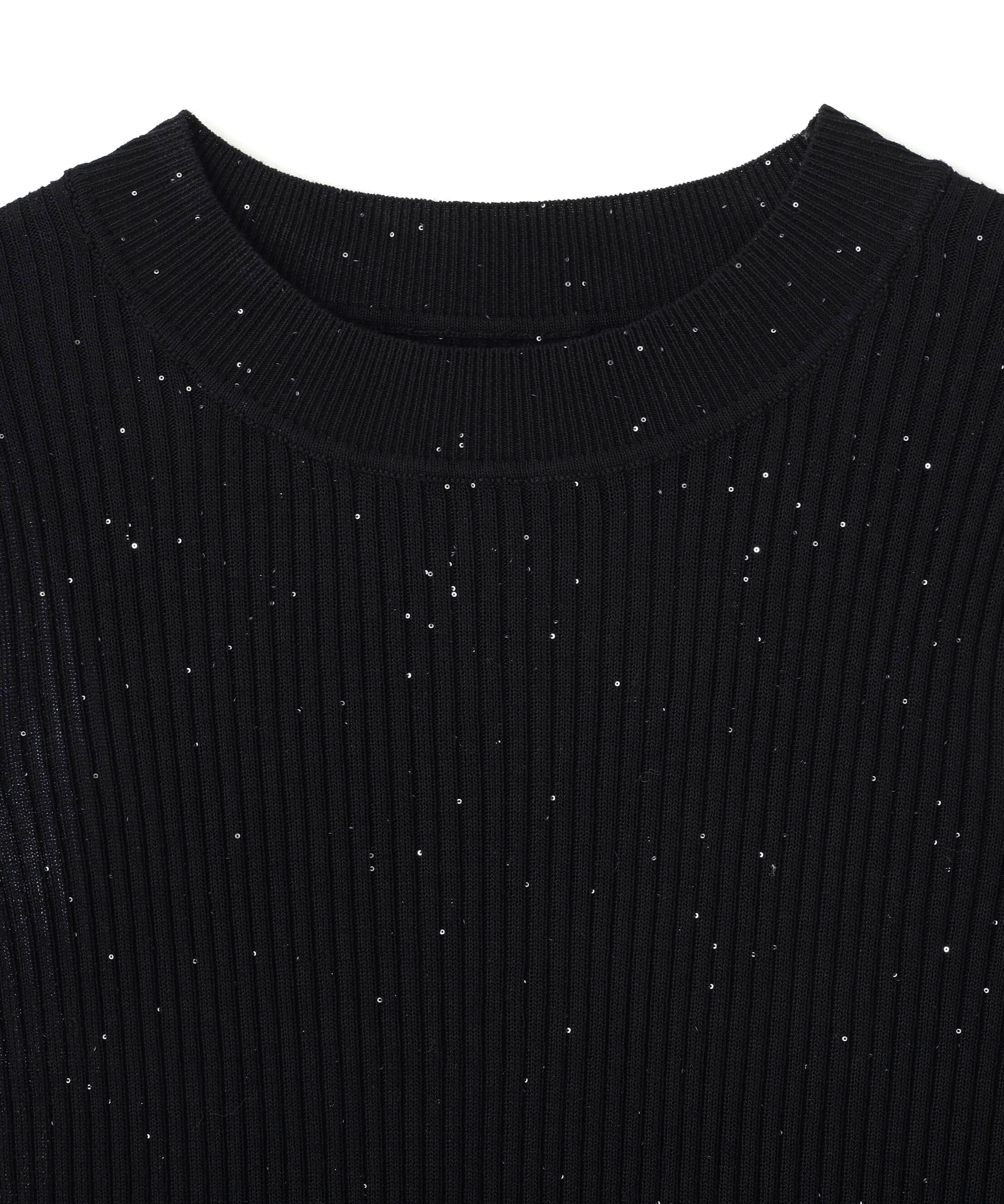  「スパンコールコンパクトリブニット」|ニット・セーター|