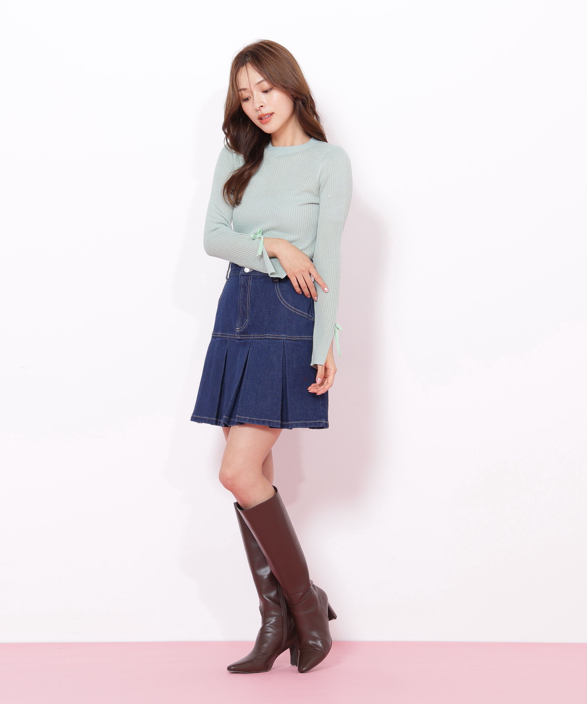  「スパンコールコンパクトリブニット」|ニット・セーター|