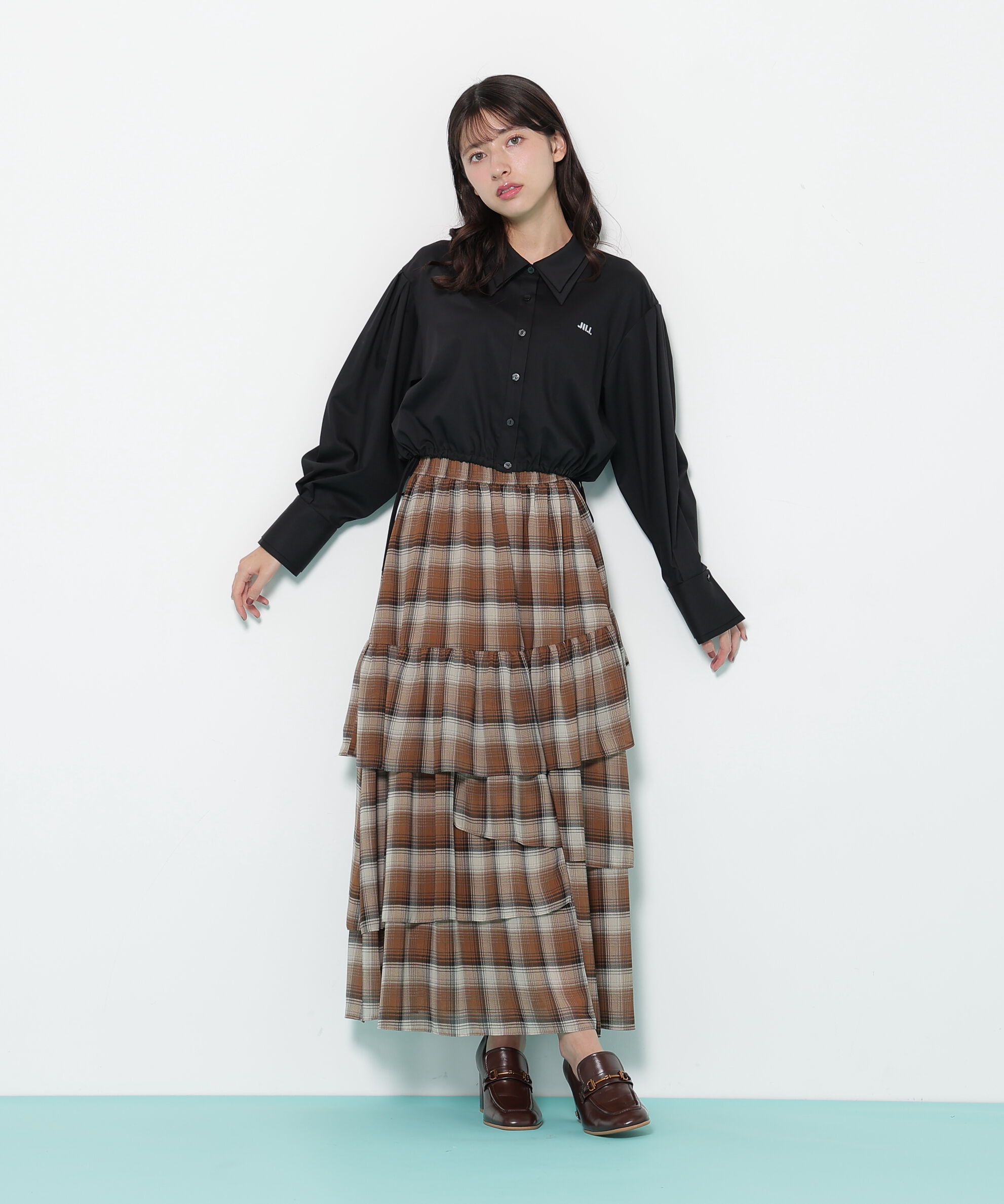  「サイドリボンダブルカラーシャツ」|シャツ・ブラウス|