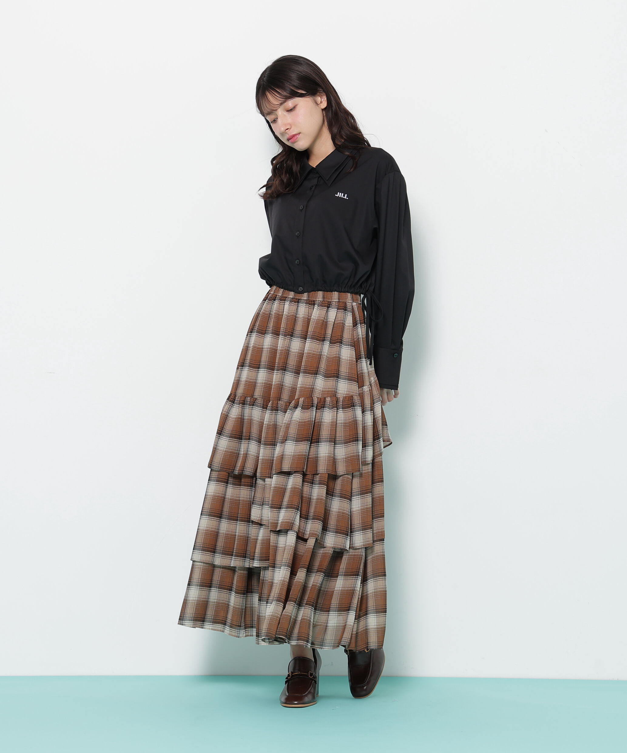  「サイドリボンダブルカラーシャツ」|シャツ・ブラウス|