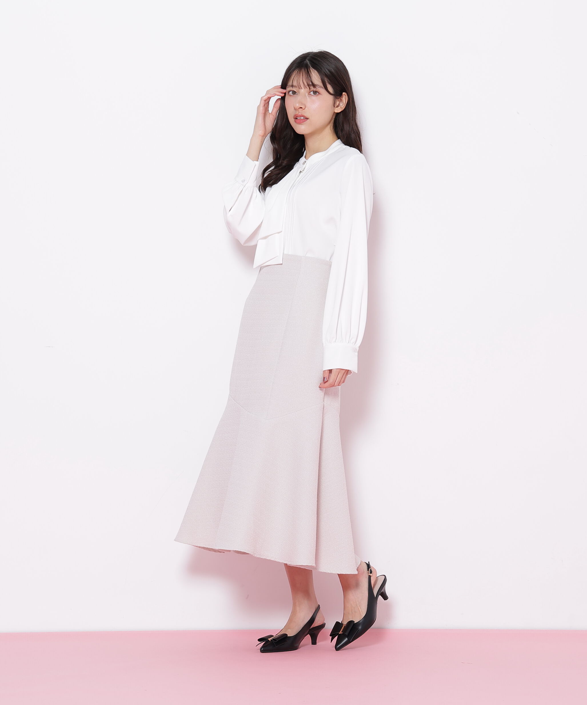  「ライトツイードフレアスカート」|スカート|