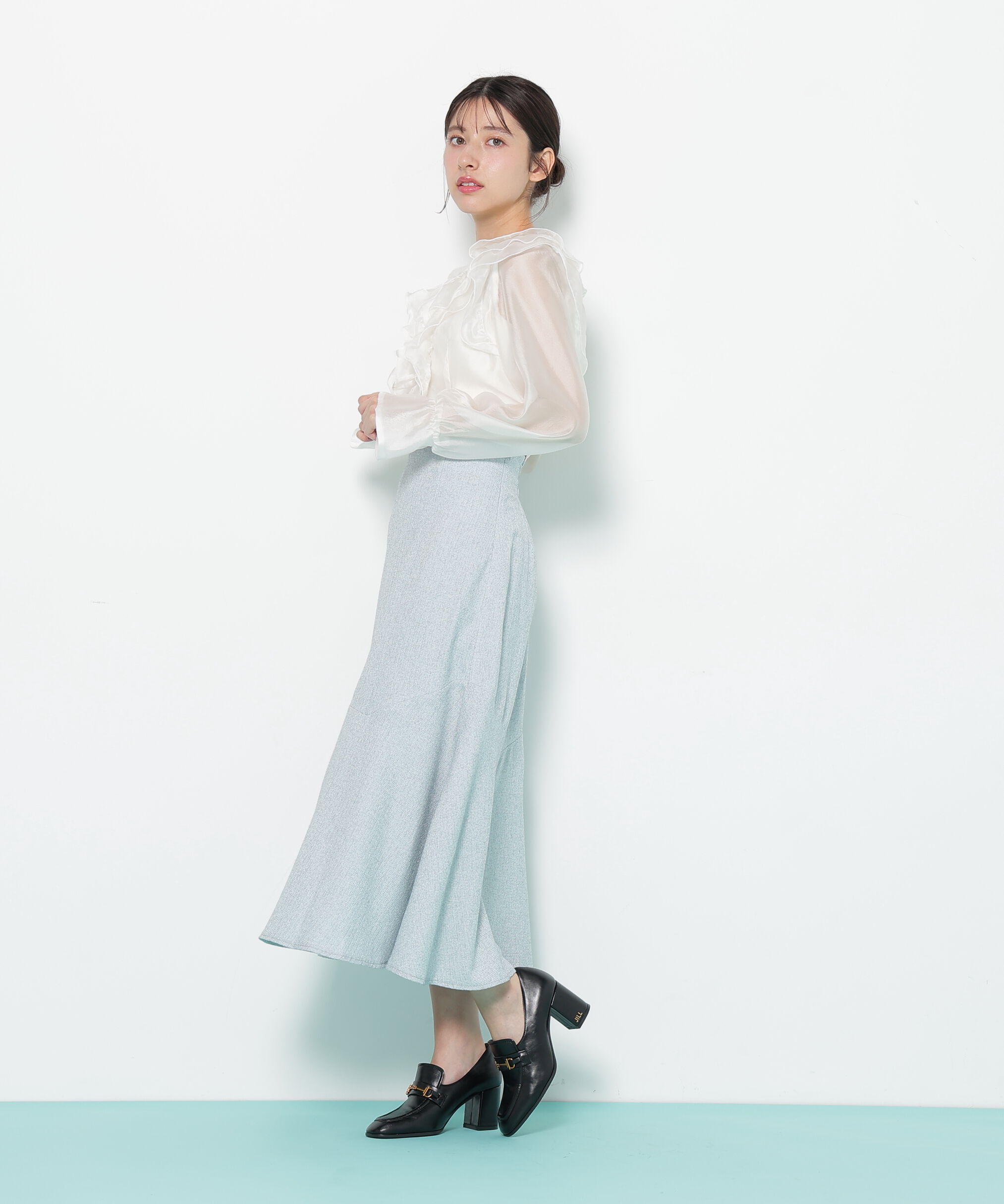  「ライトツイードフレアスカート」|スカート|