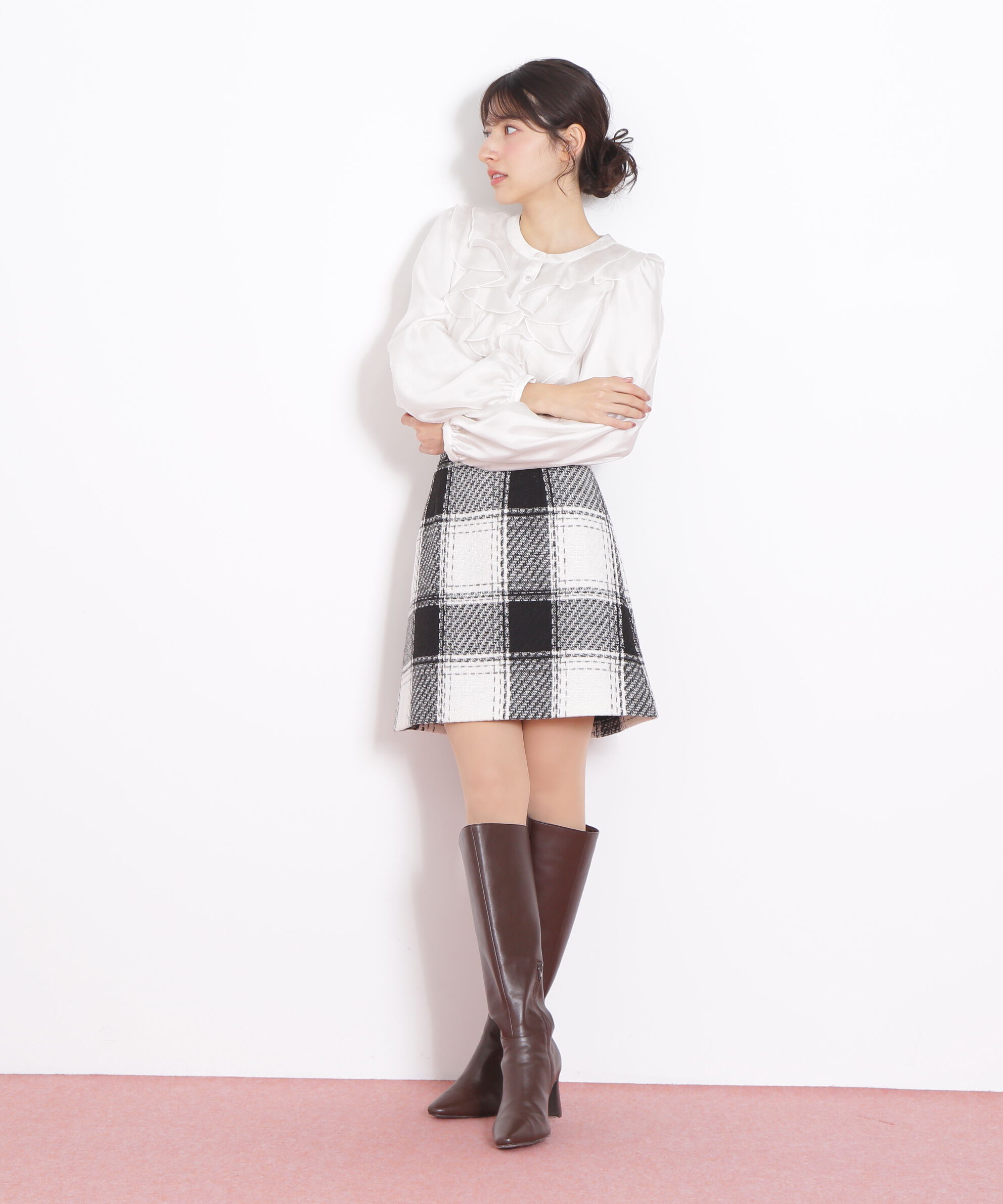  「ロービングチェックミニスカート」|スカート|