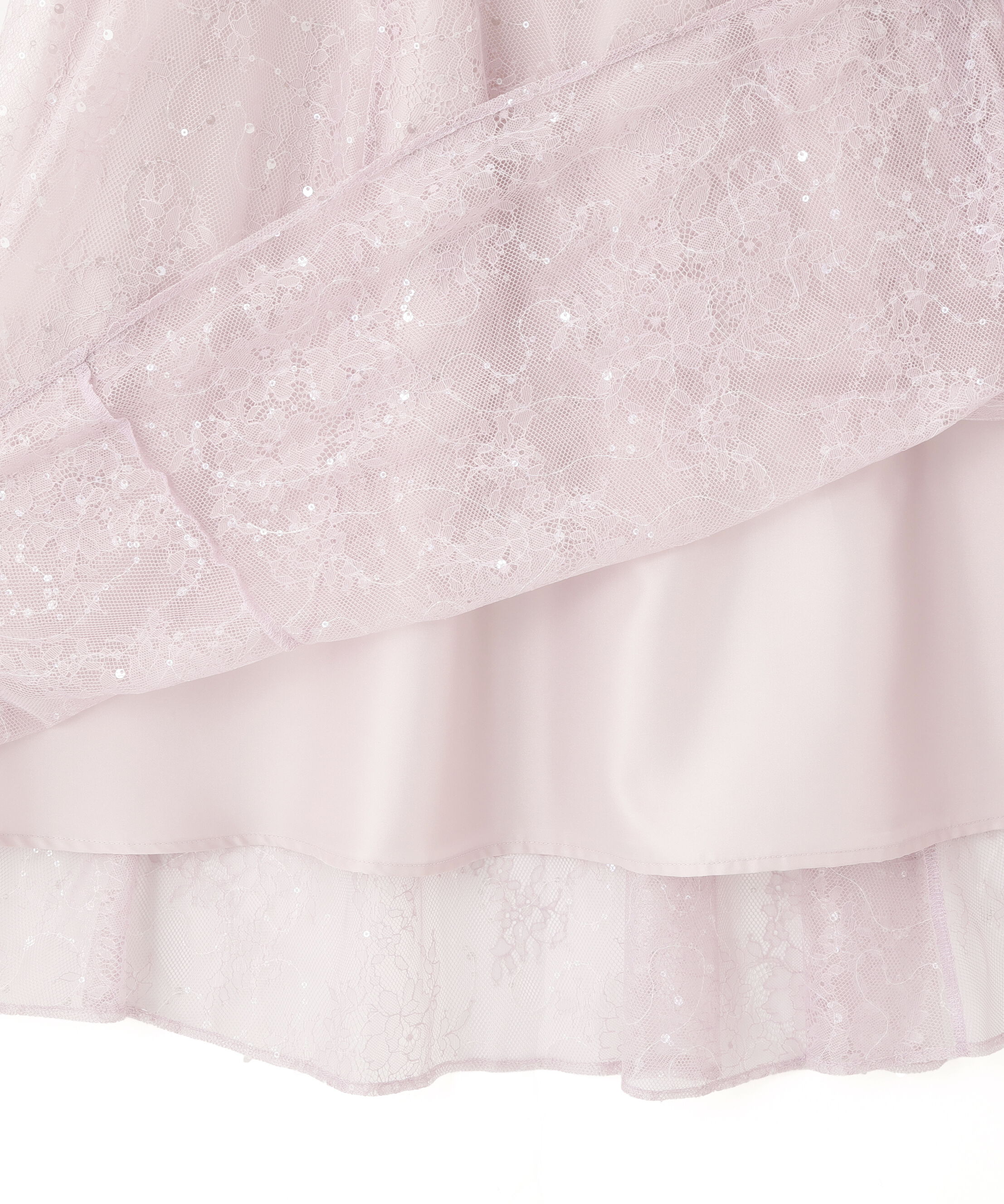  「スパンコール付きレースワンピース」|ワンピース|