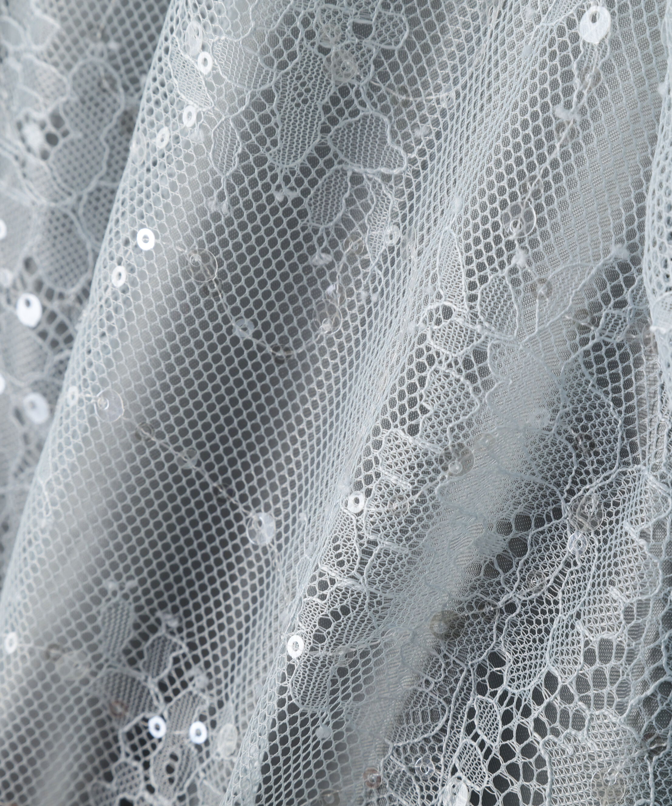  「スパンコール付きレースワンピース」|ワンピース|