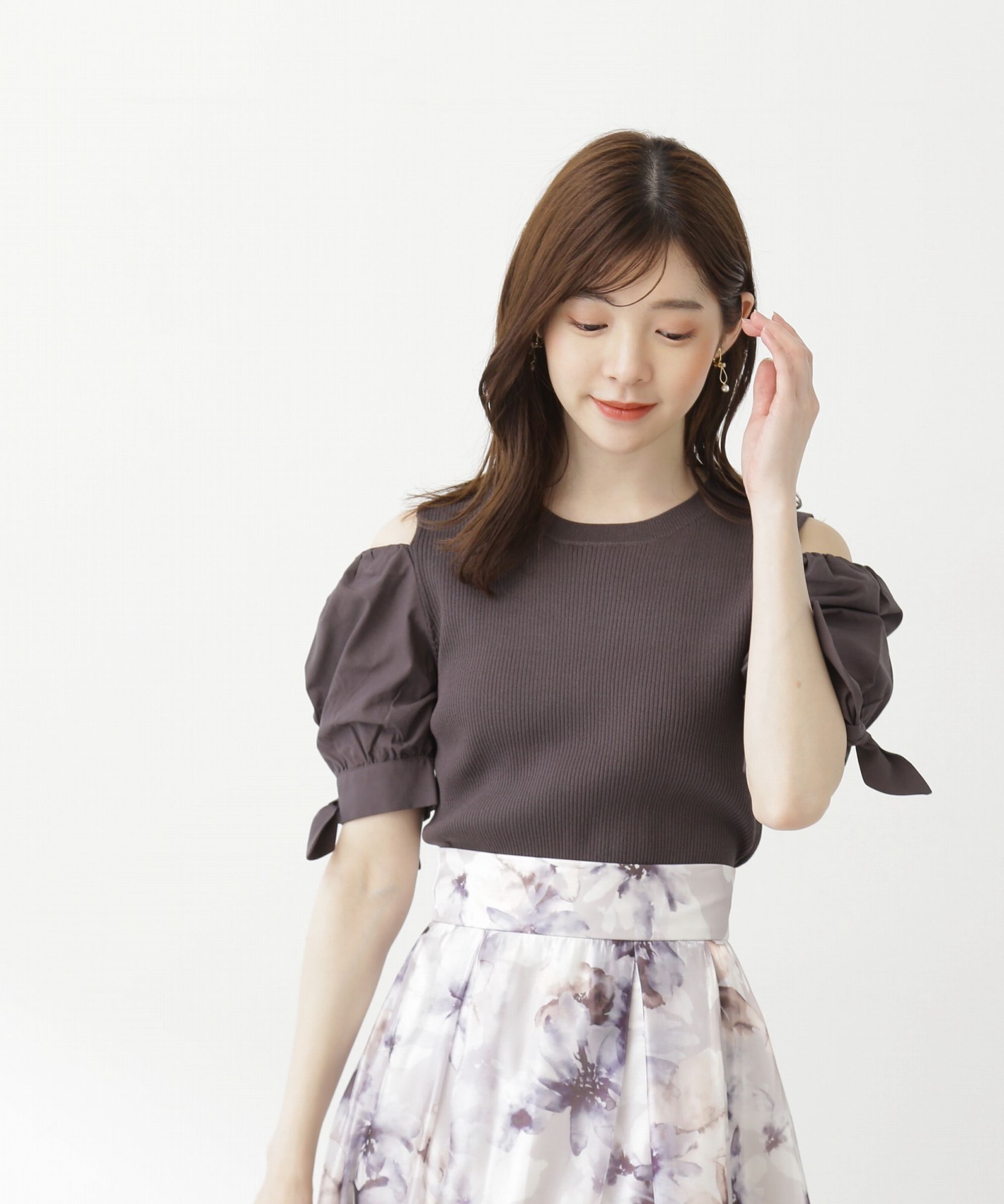 PROPORTION BODY DRESSING「肩あきリボンニット」|ニット・セーター|