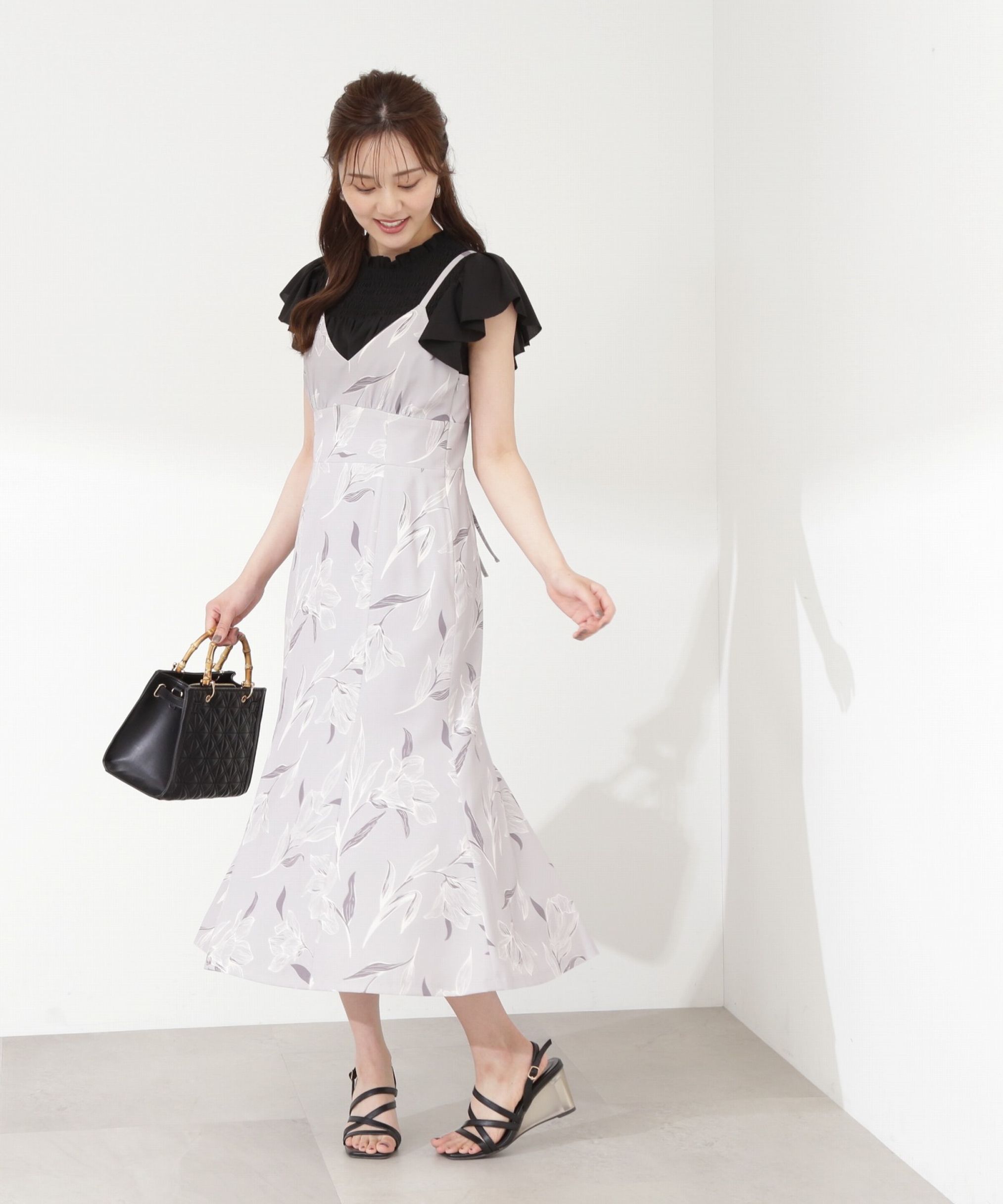 PROPORTION BODY DRESSING「プリントフラワーワンピース」|ワンピース|