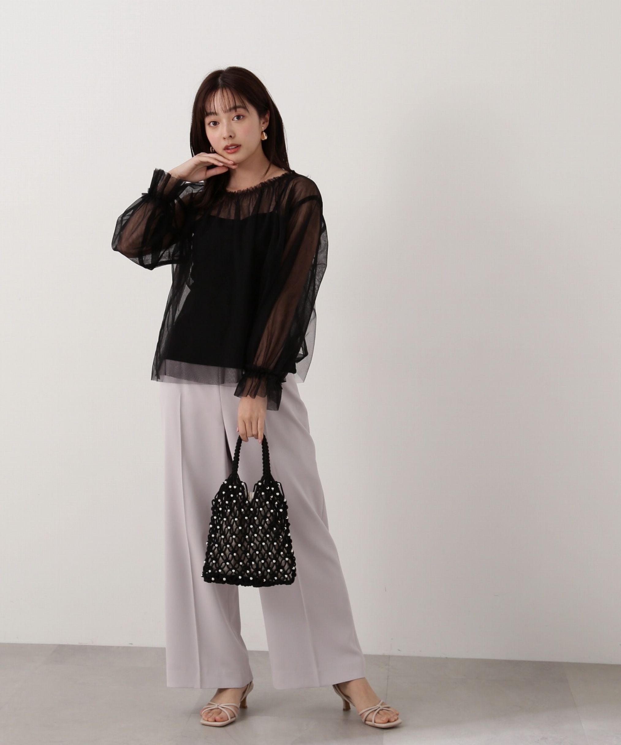 PROPORTION BODY DRESSING「シアーチュールブラウス」|シャツ・ブラウス|