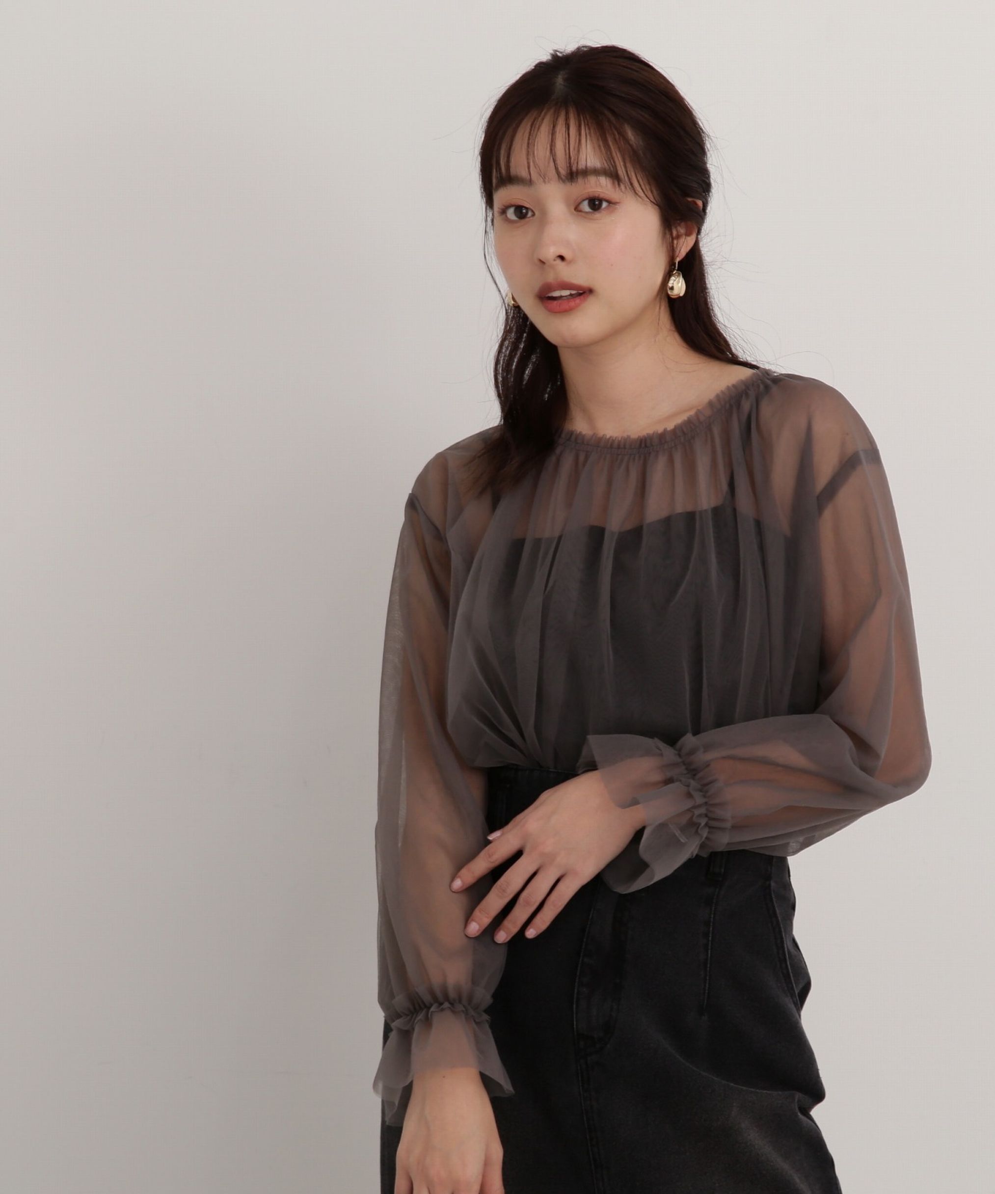 PROPORTION BODY DRESSING「シアーチュールブラウス」|シャツ・ブラウス|