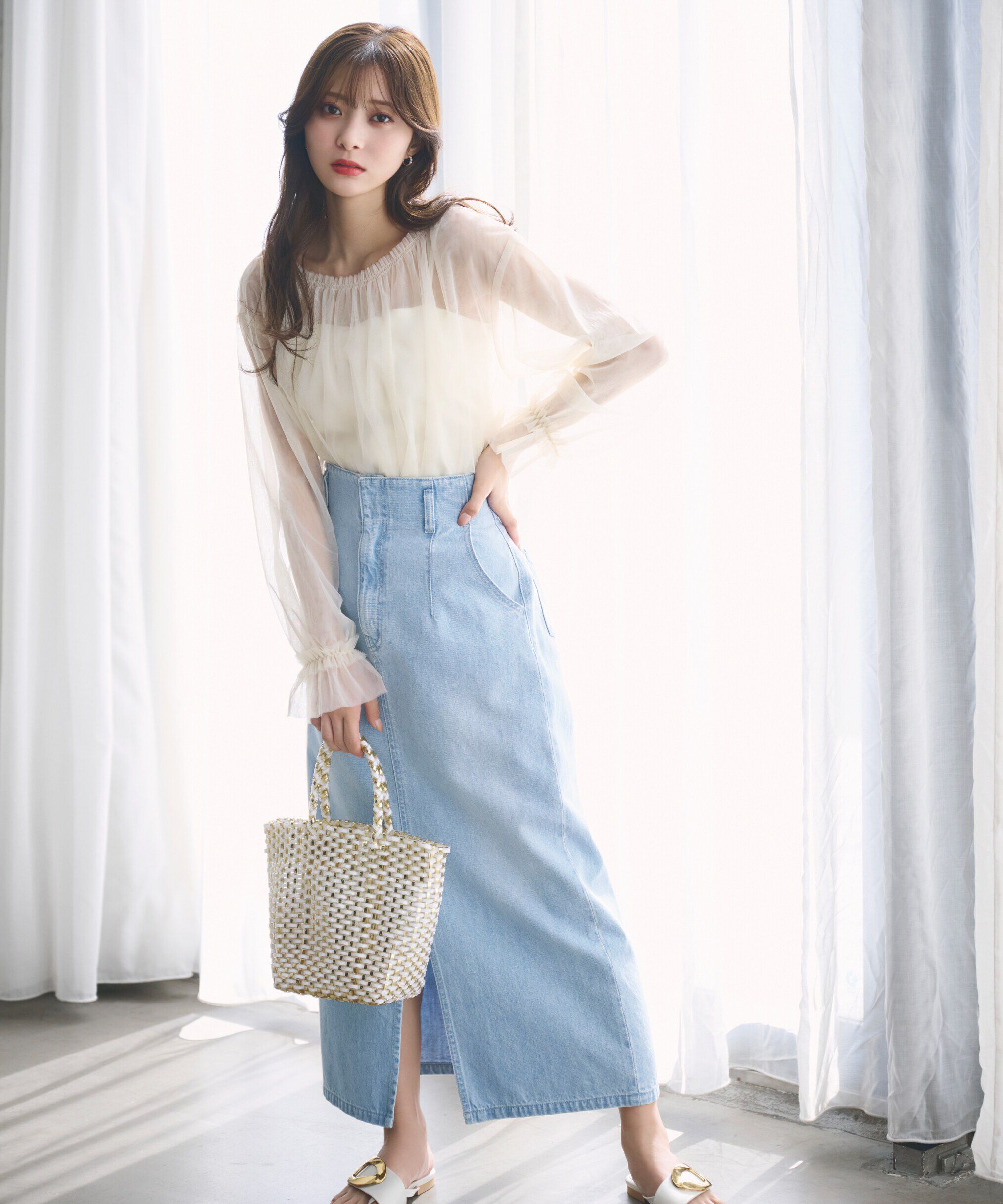 PROPORTION BODY DRESSING「シアーチュールブラウス」|シャツ・ブラウス|