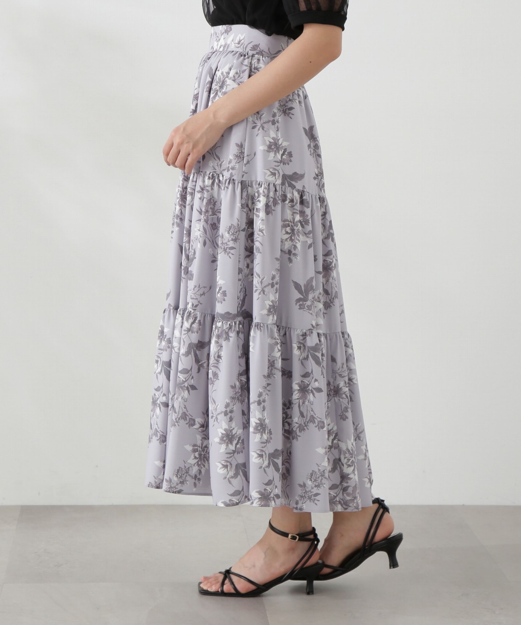 PROPORTION BODY DRESSING「花柄ティアードスカート」|スカート|