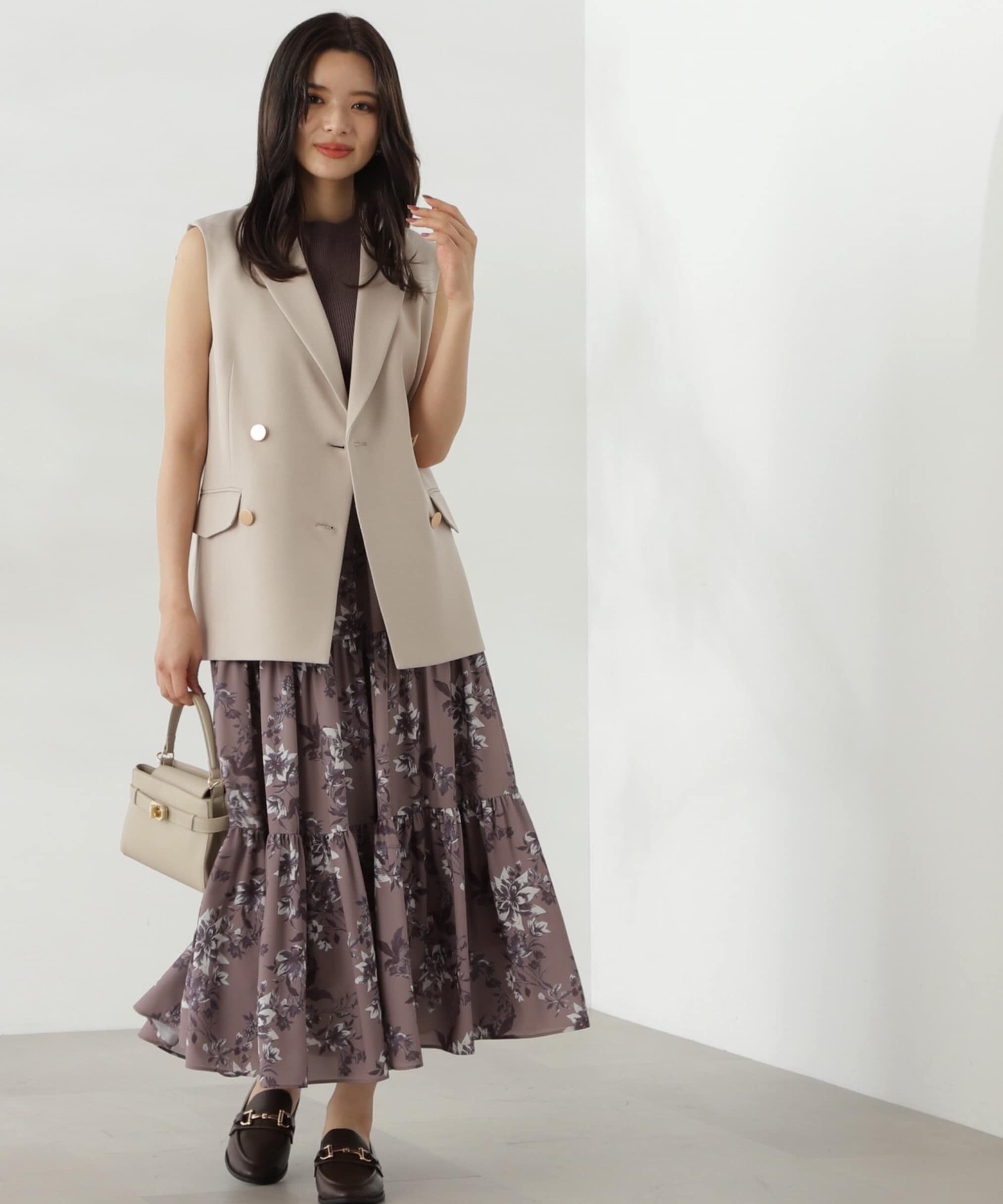 PROPORTION BODY DRESSING「花柄ティアードスカート」|スカート|