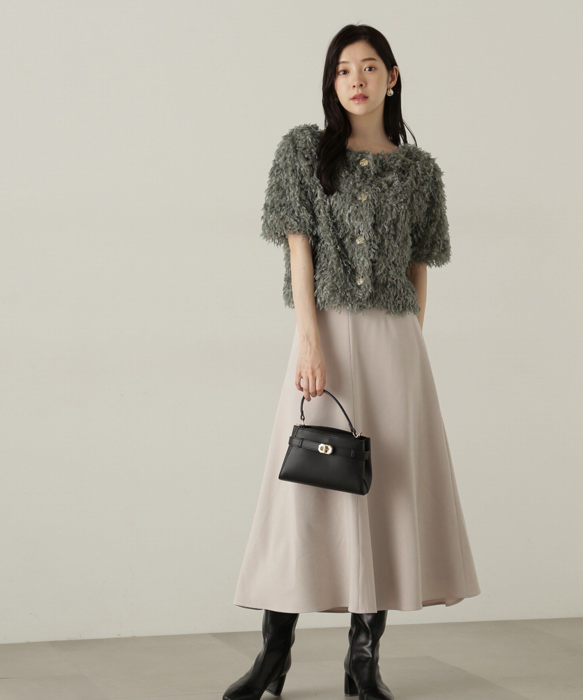 PROPORTION BODY DRESSING「フェイクスエードマーメイドスカート」|スカート|エクリュ1