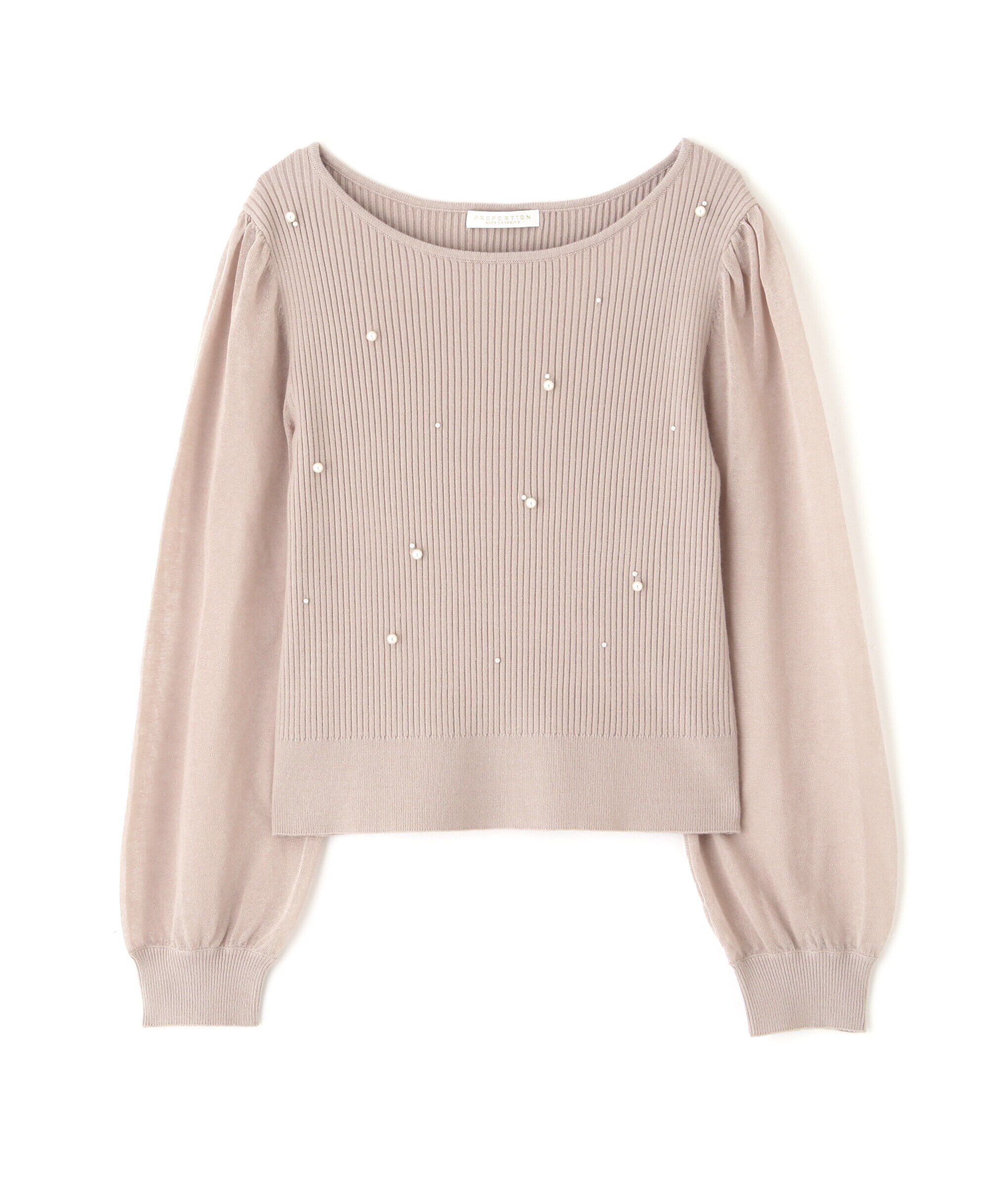 PROPORTION BODY DRESSING「シアースリーブパールリブニット24AW」|ニット・セーター|