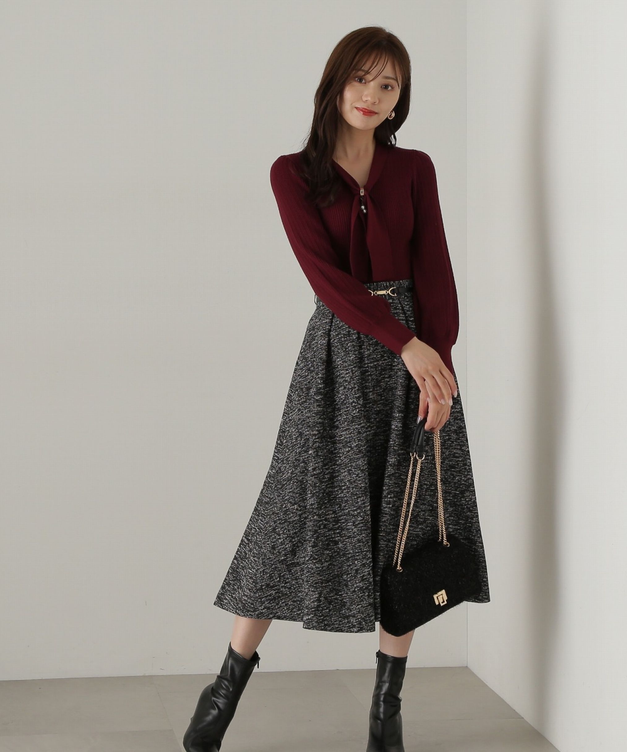 PROPORTION BODY DRESSING「ベーシックツイードフレアスカート24AW」|スカート|