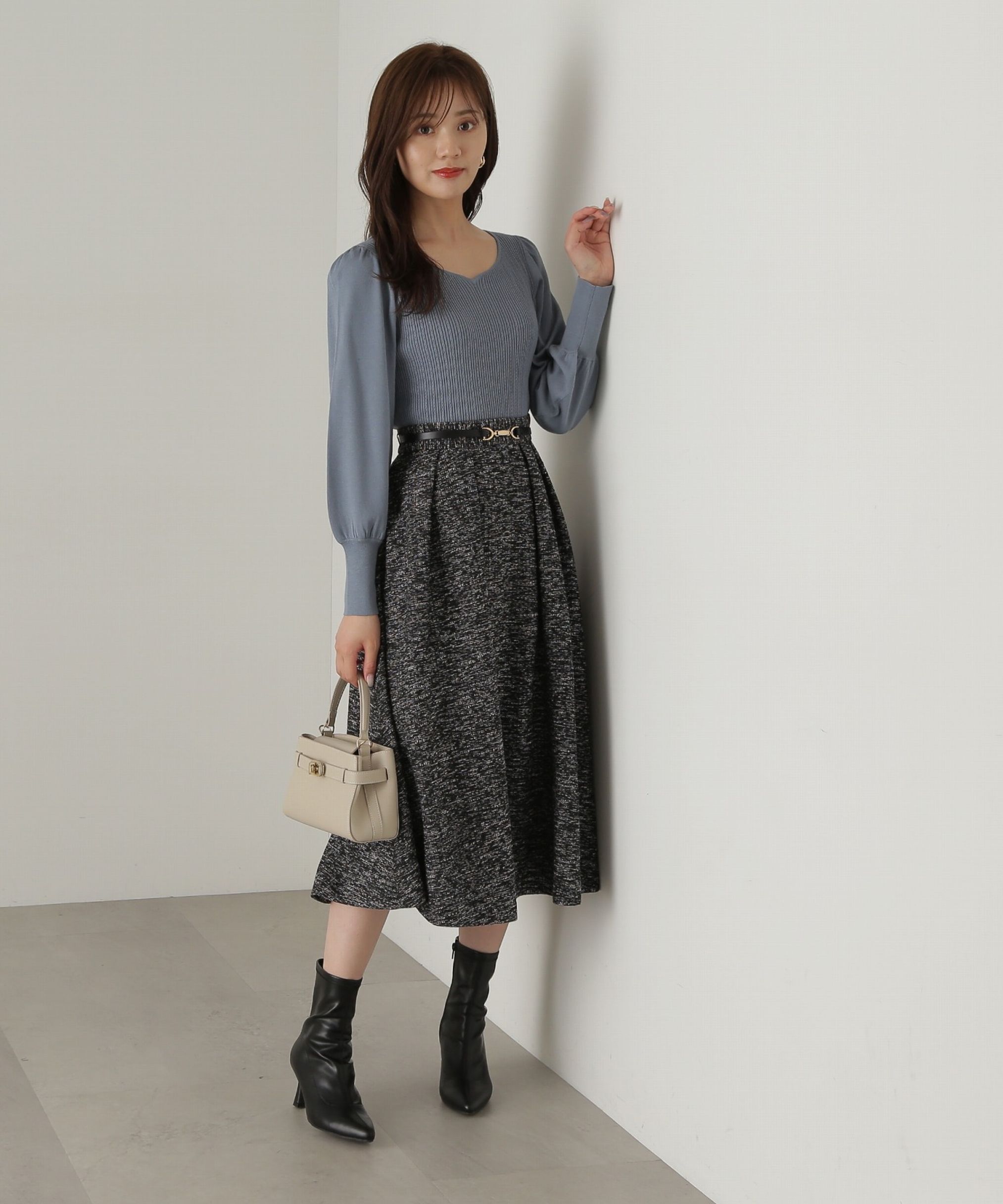 PROPORTION BODY DRESSING「ベーシックツイードフレアスカート24AW」|スカート|