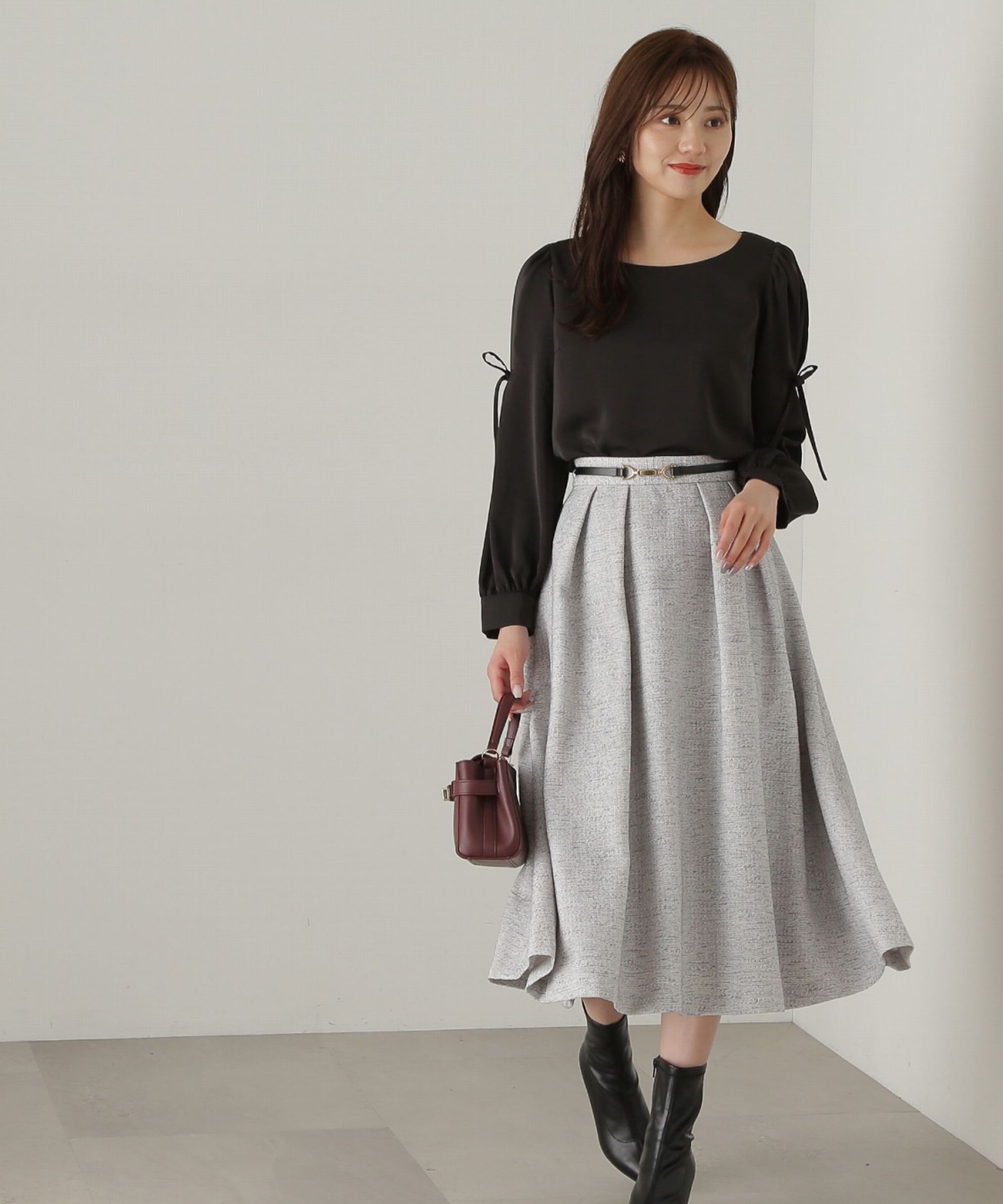 PROPORTION BODY DRESSING「ベーシックツイードフレアスカート24AW」|スカート|グレーミック