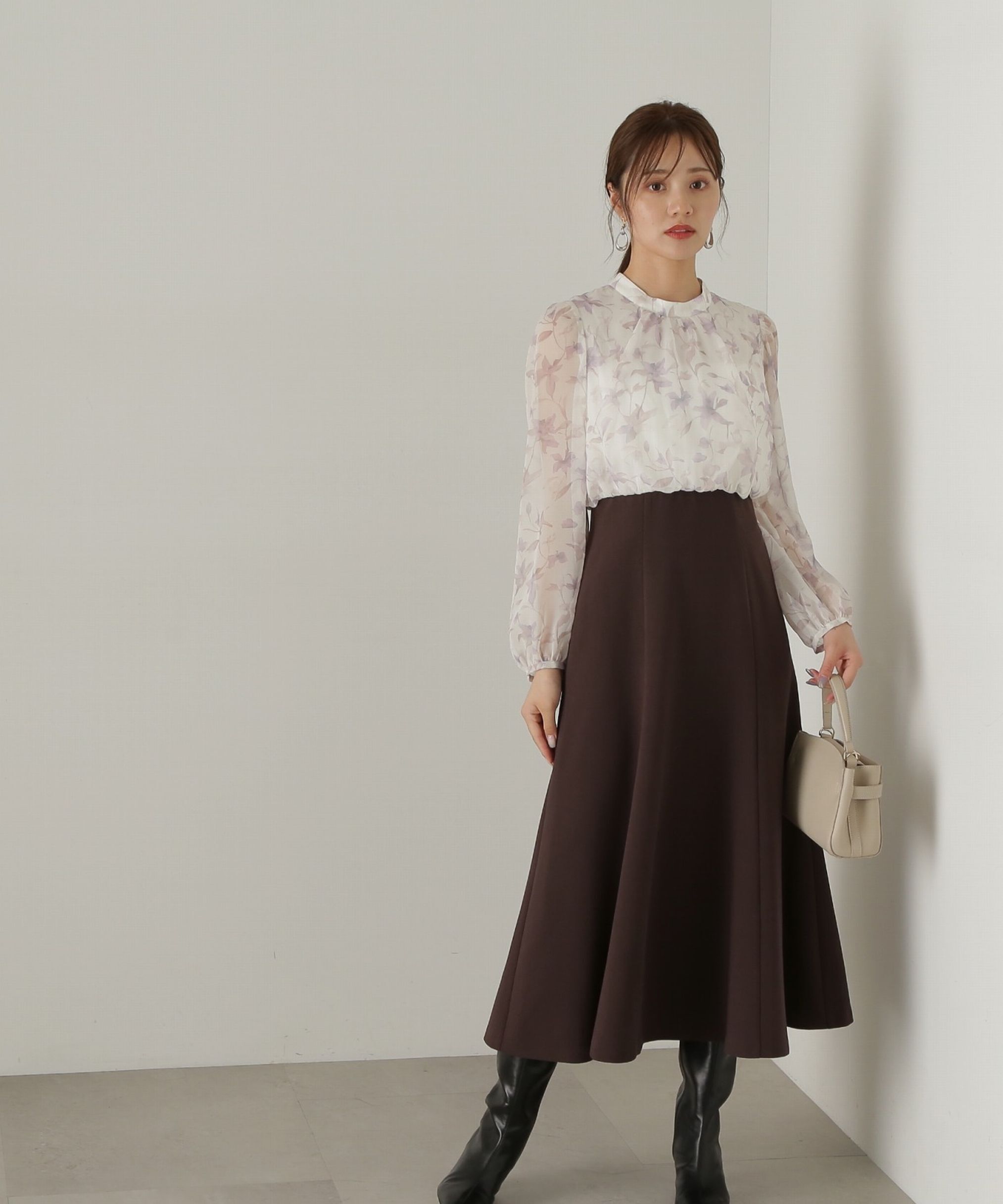 PROPORTION BODY DRESSING「フラワードッキングワンピース24AW」|ワンピース|