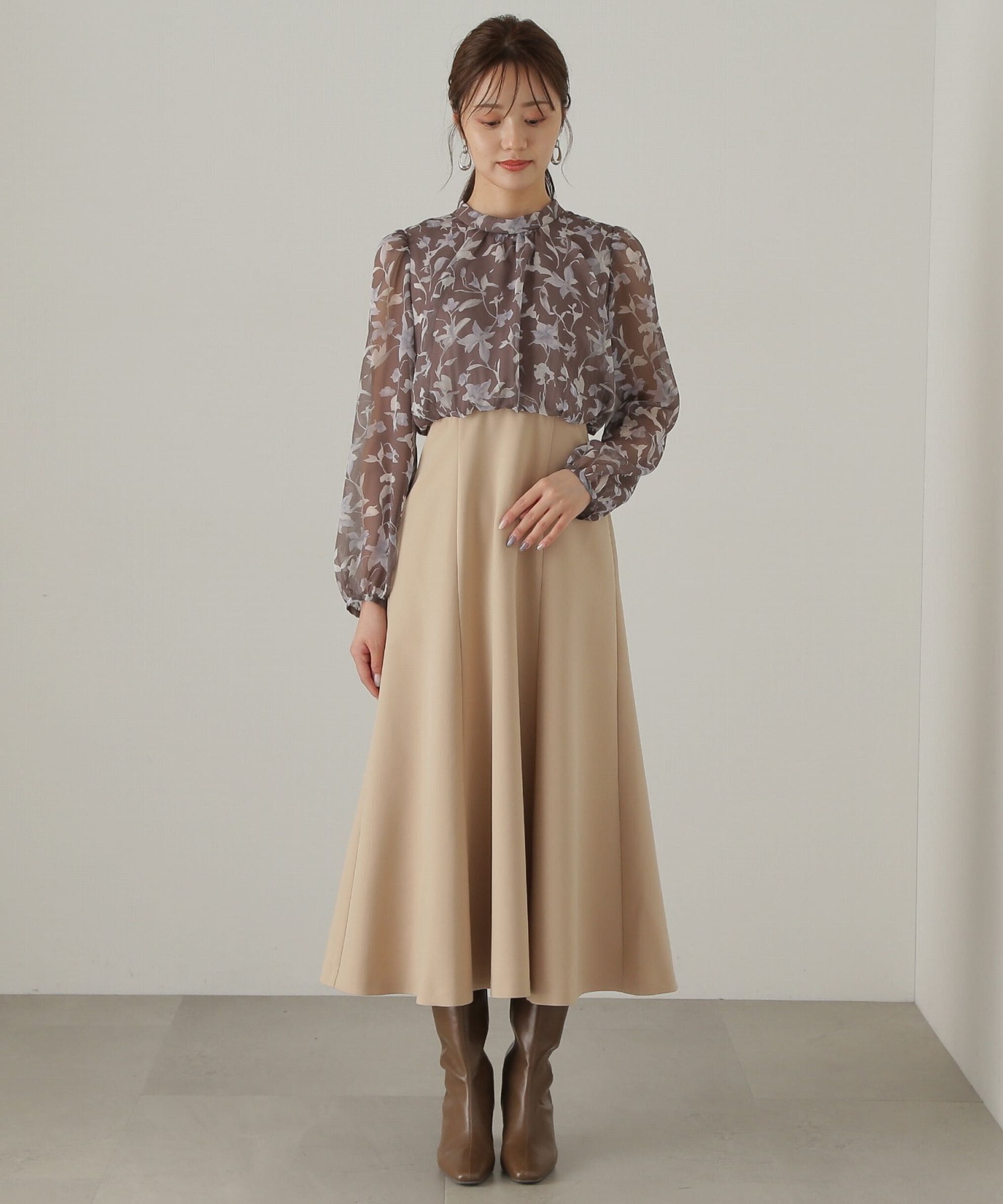 PROPORTION BODY DRESSING「フラワードッキングワンピース24AW」|ワンピース|