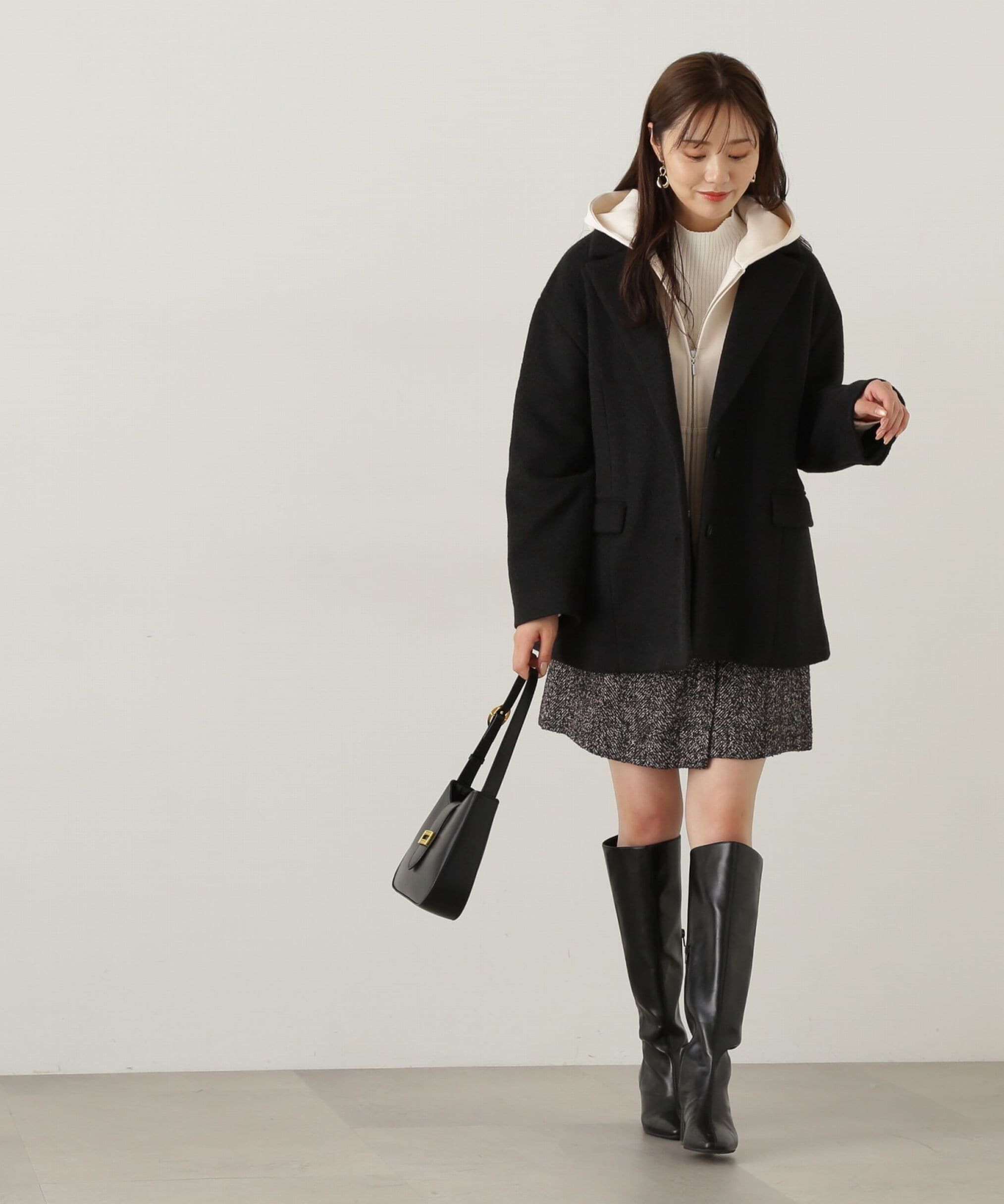 PROPORTION BODY DRESSING「フラップミニスカート　WEB限定カラー：エクリュツィード」|スカート|