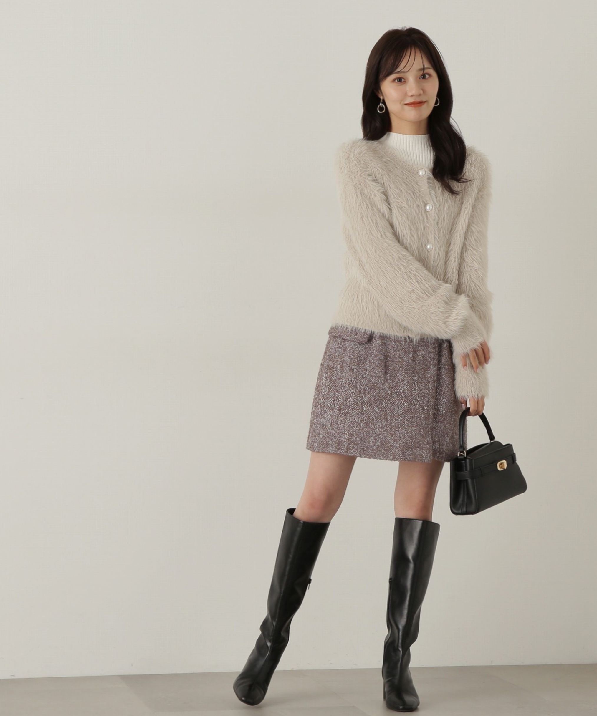 PROPORTION BODY DRESSING「フラップミニスカート　WEB限定カラー：エクリュツィード」|スカート|