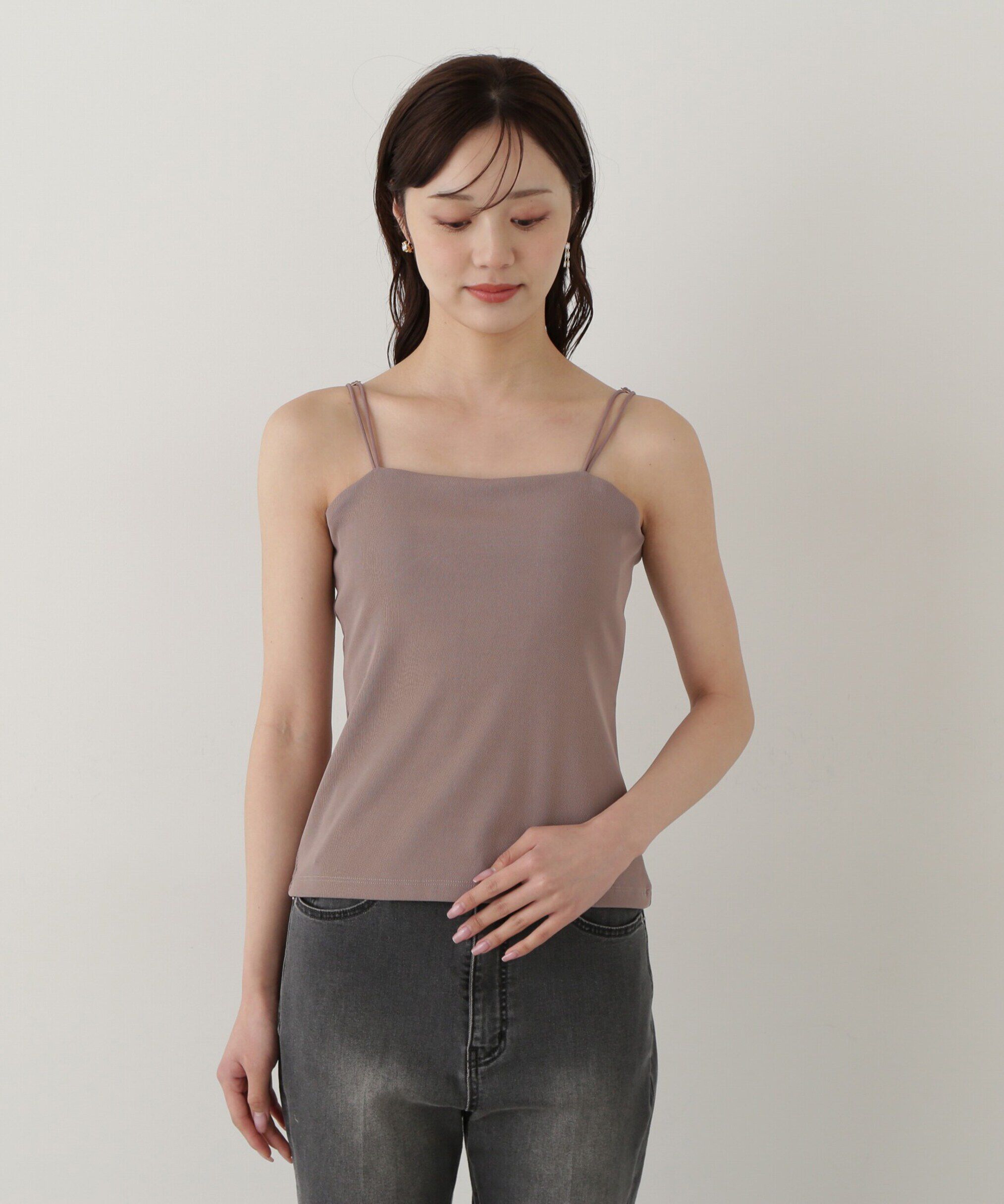 PROPORTION BODY DRESSING「カップ付マルチウェイキャミソール」|Tシャツ・カットソー|グレージュ