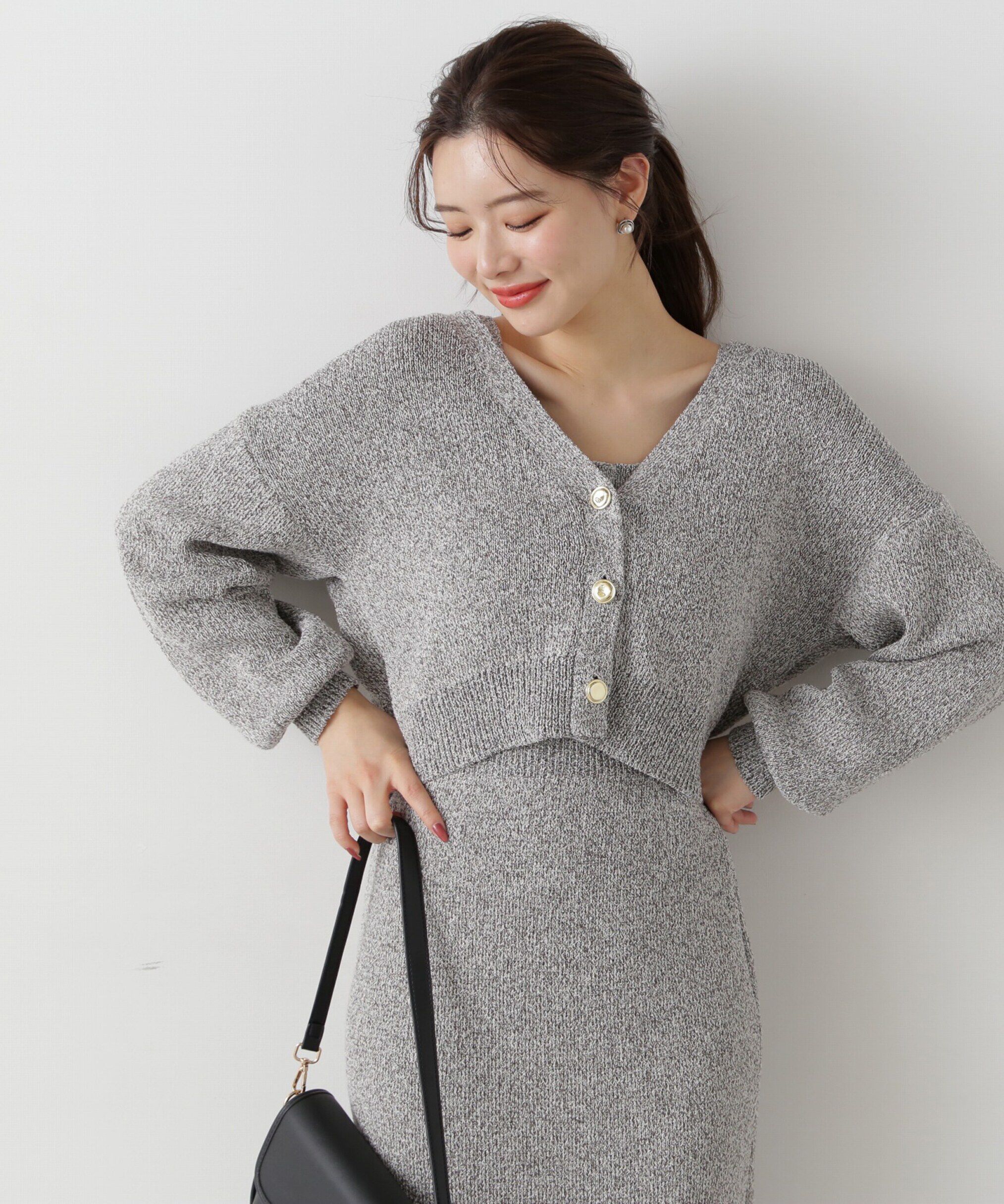 PROPORTION BODY DRESSING「《EDIT COLOGNE》ショートカーデ」|カーディガン|グレーミック