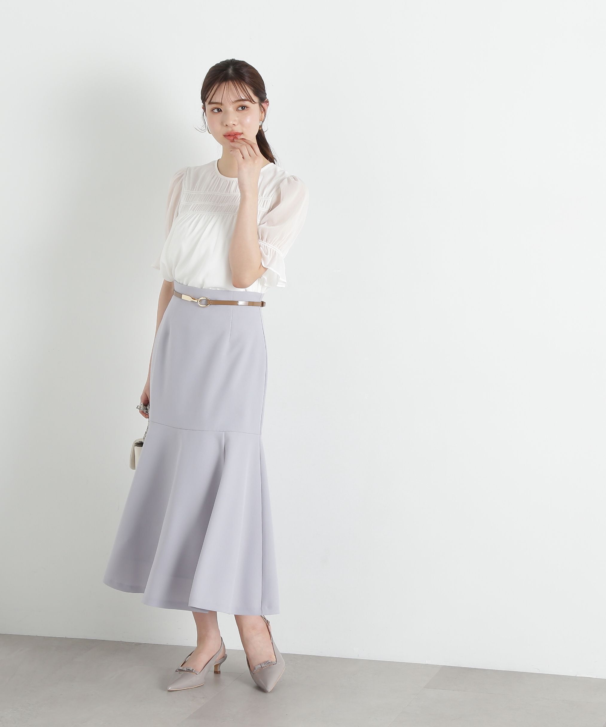 PROPORTION BODY DRESSING「シャーリングパフブラウス」|シャツ・ブラウス|