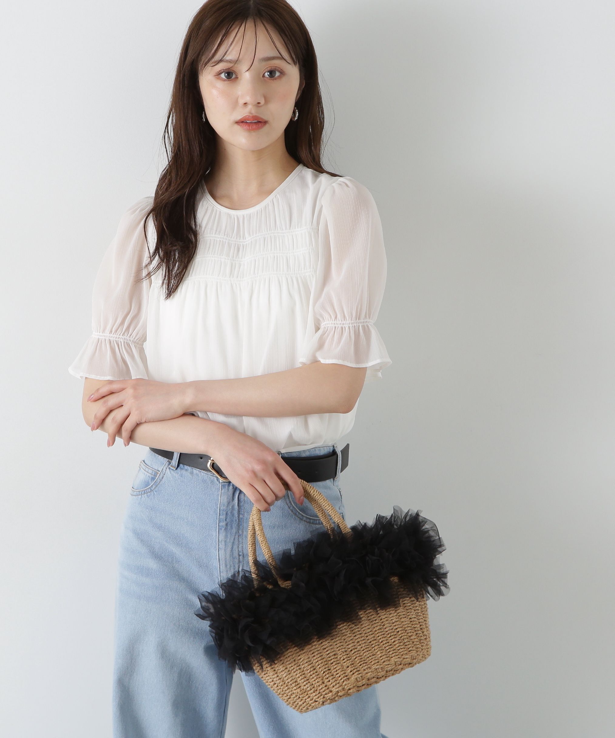 PROPORTION BODY DRESSING「シャーリングパフブラウス」|シャツ・ブラウス|