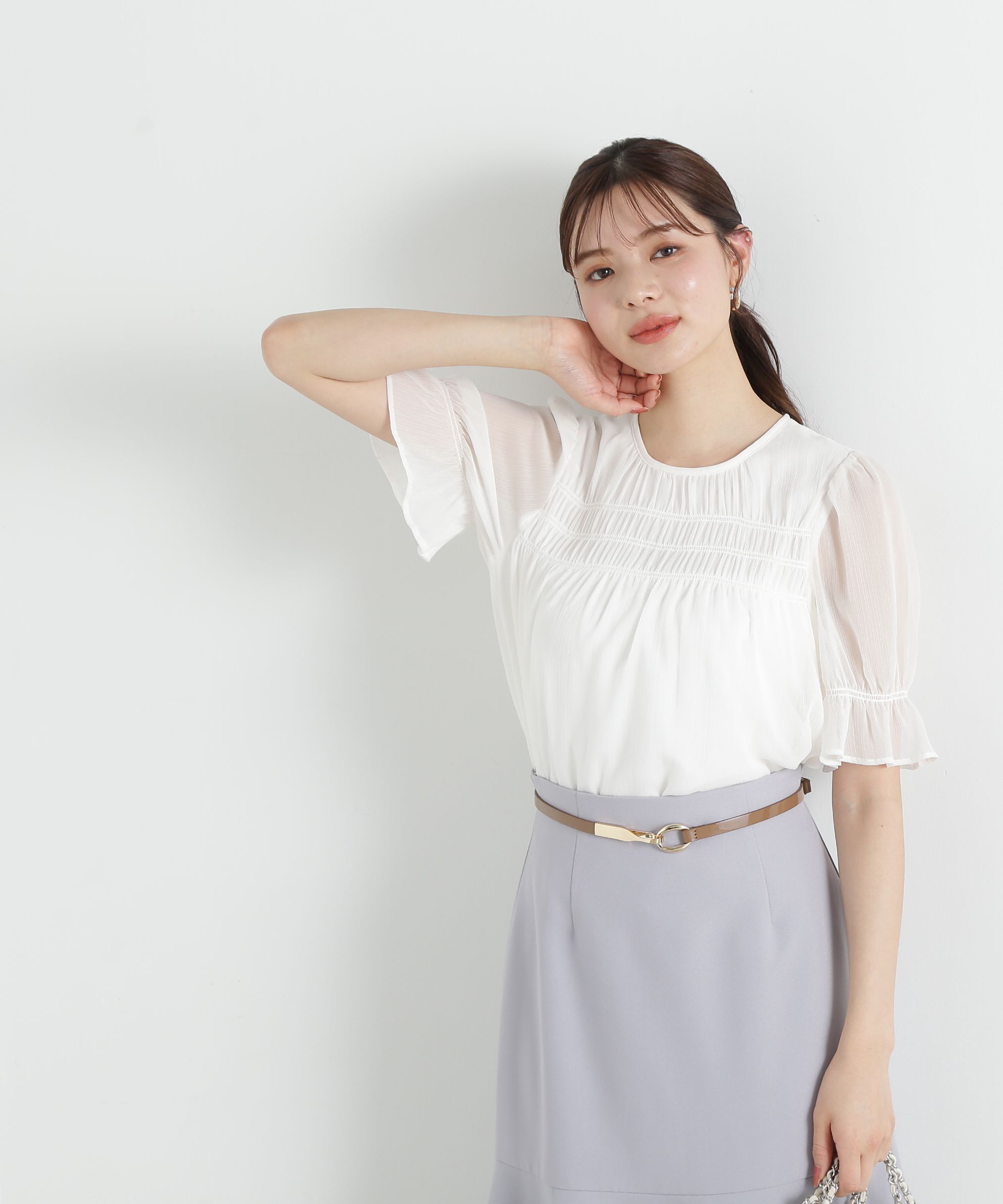 PROPORTION BODY DRESSING「シャーリングパフブラウス」|シャツ・ブラウス|