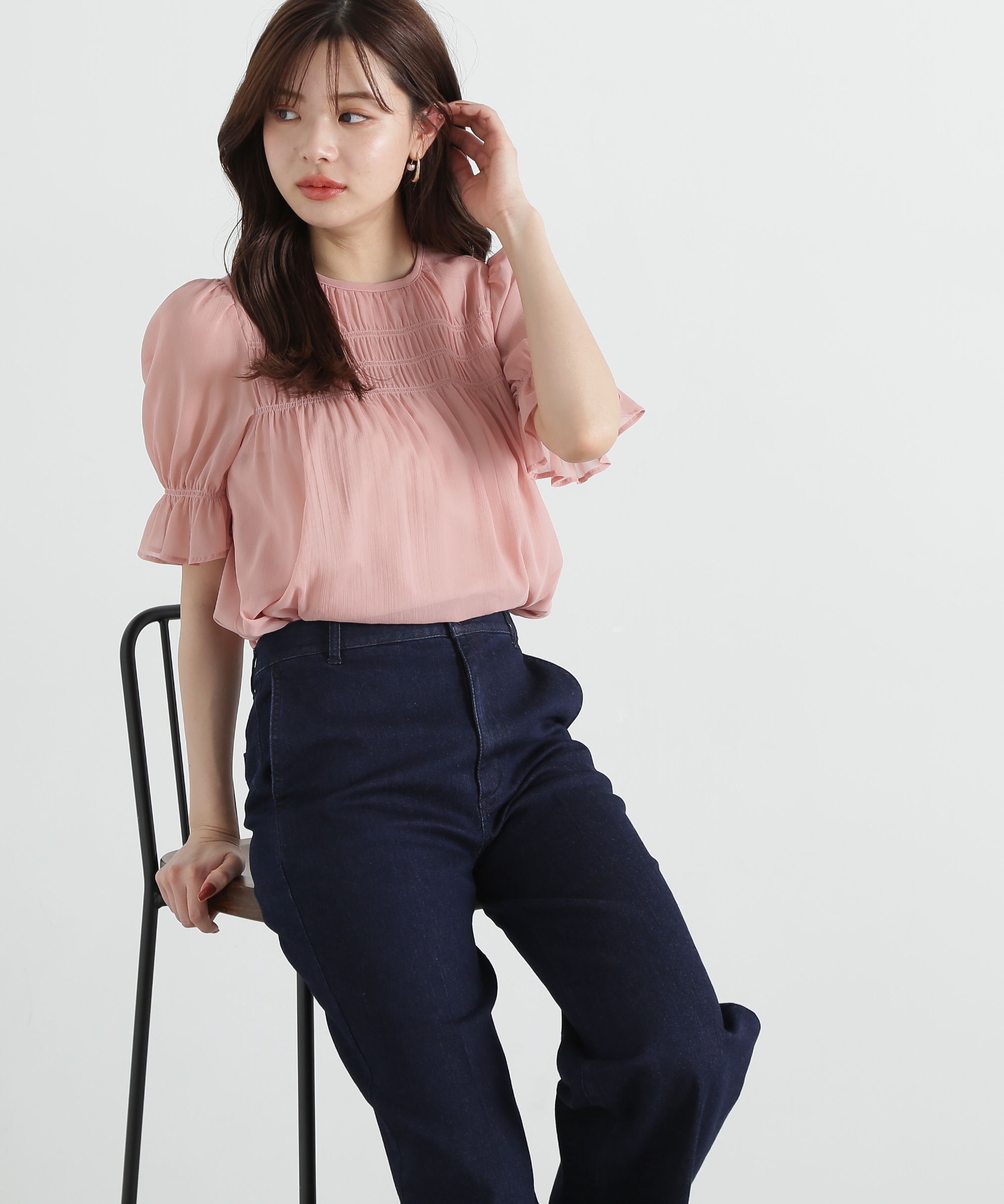 PROPORTION BODY DRESSING「シャーリングパフブラウス」|シャツ・ブラウス|コーラルピン