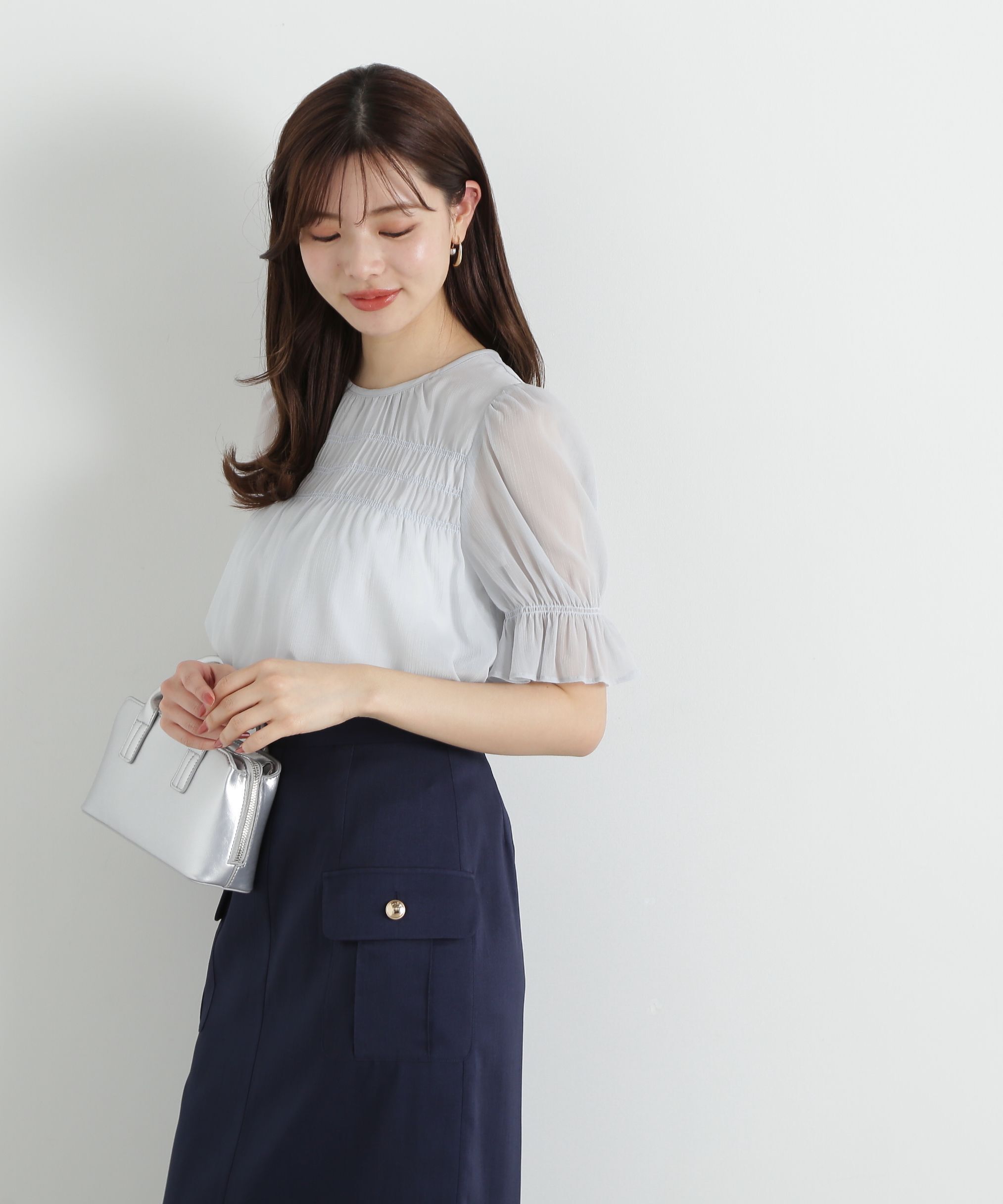 PROPORTION BODY DRESSING「シャーリングパフブラウス」|シャツ・ブラウス|