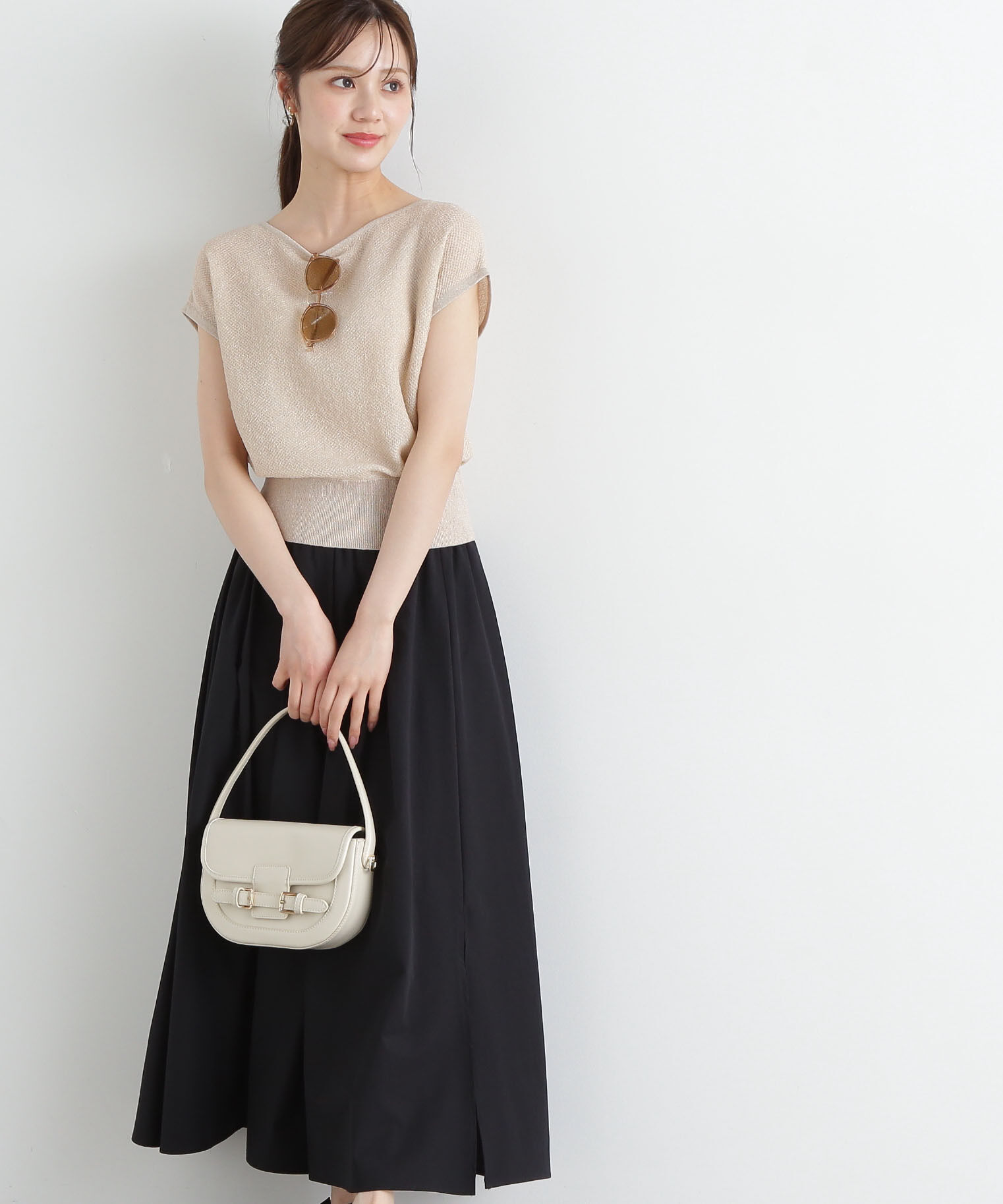 PROPORTION BODY DRESSING「ギャザーフレアースカート」|スカート|ブラック