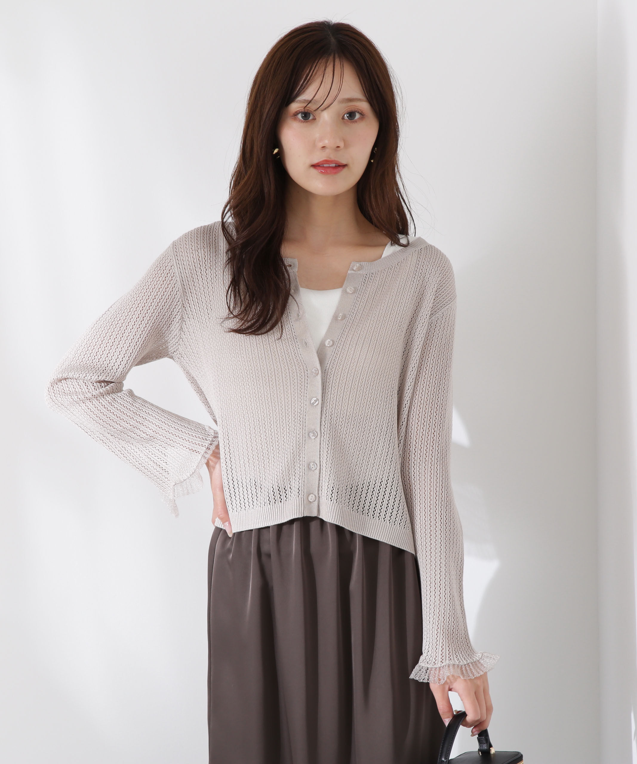 PROPORTION BODY DRESSING「シアードッキングカーディガン」|カーディガン|グレー