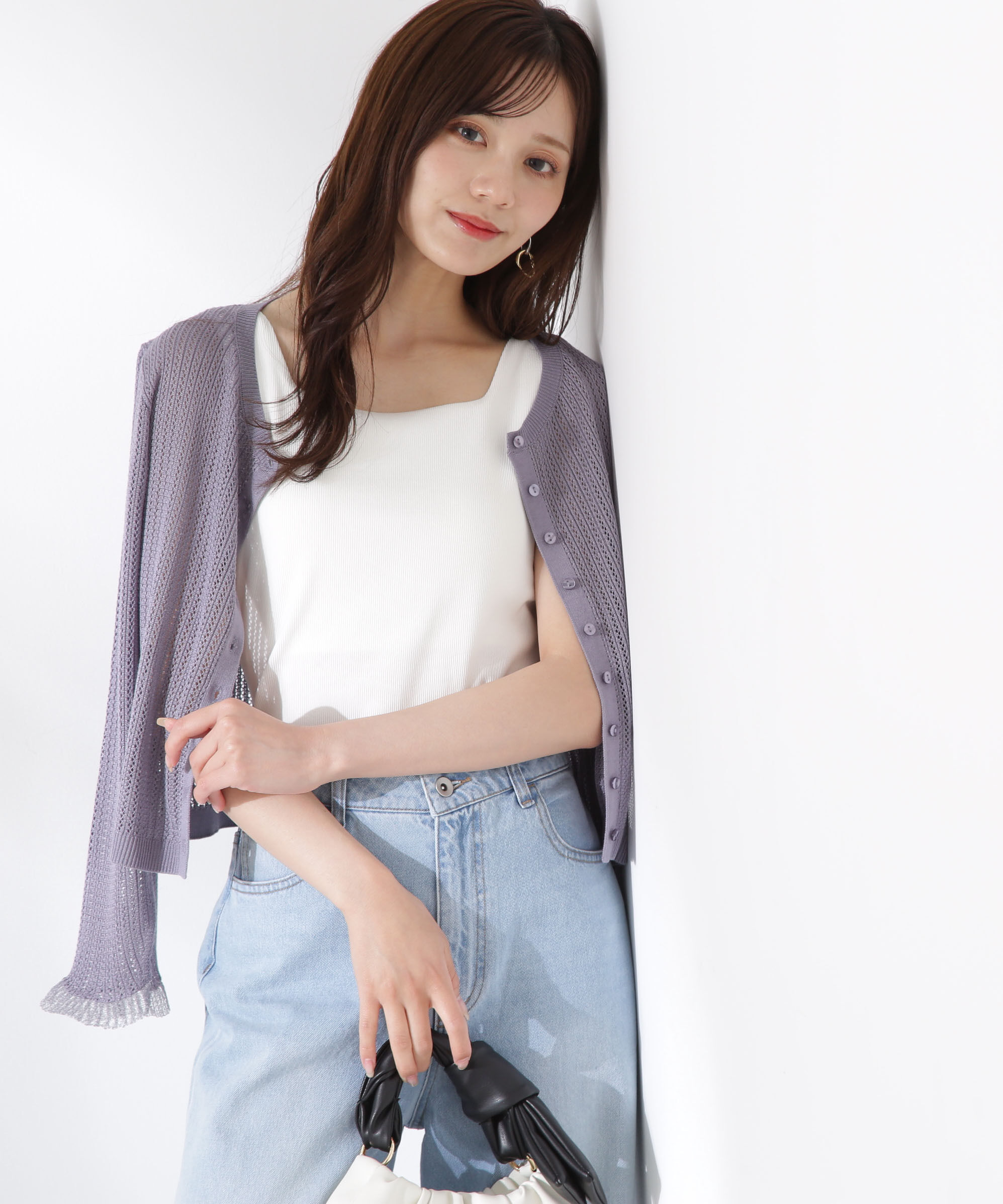 PROPORTION BODY DRESSING「シアードッキングカーディガン」|カーディガン|パープル