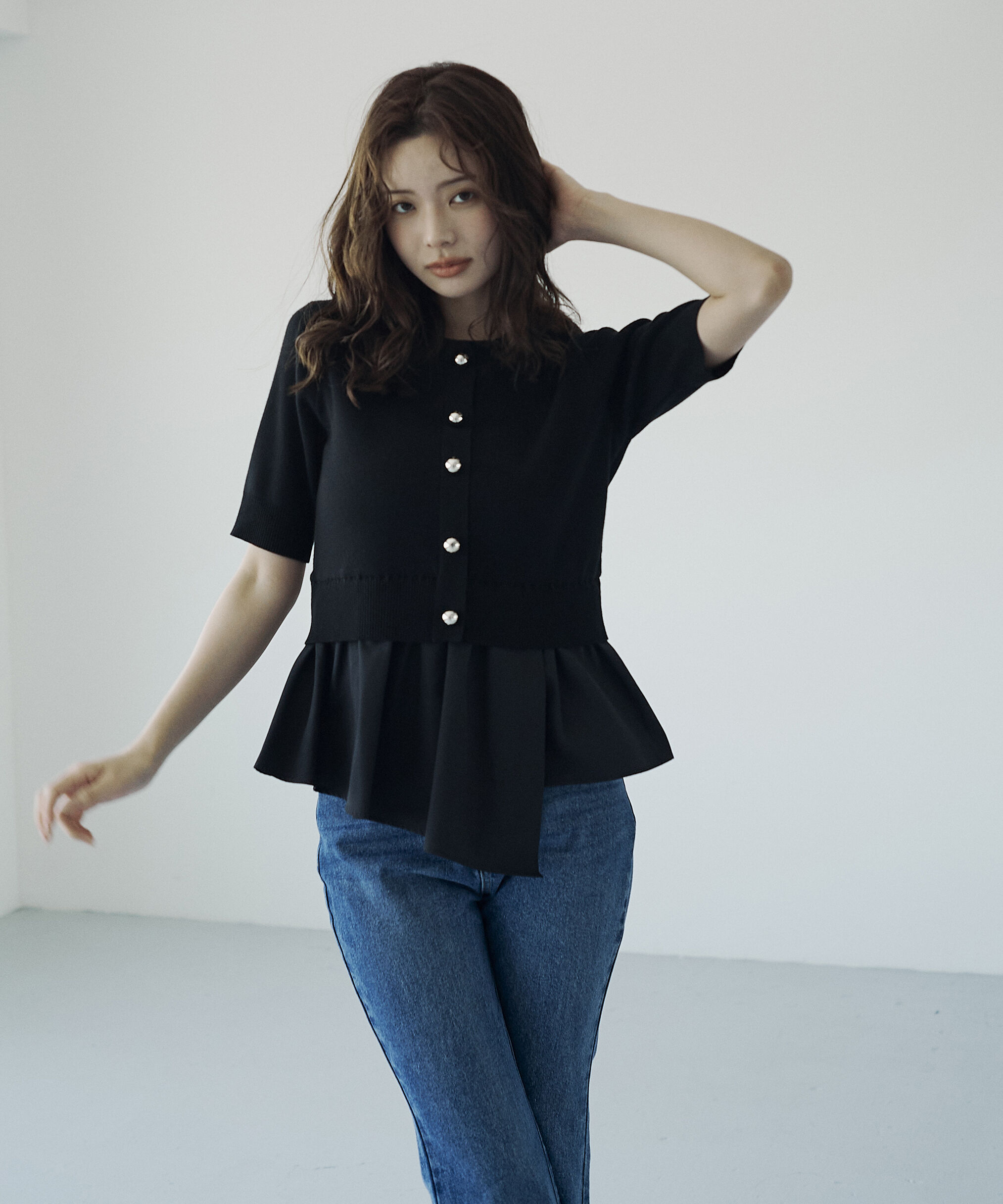 PROPORTION BODY DRESSING「レイヤード風ニットセットアップ」|ワンピース|